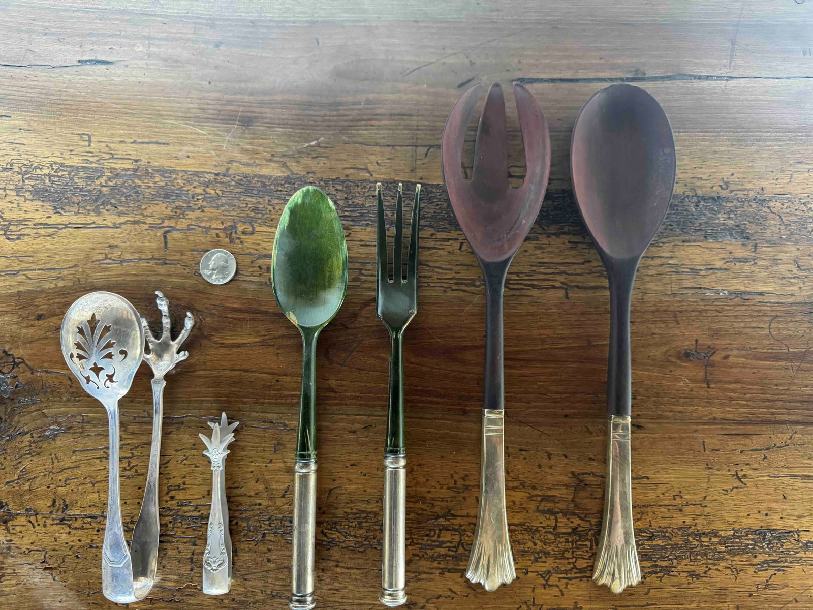 Collection of Vintage Sterling Silver and Horn Flatware, Early 20th Century - 2