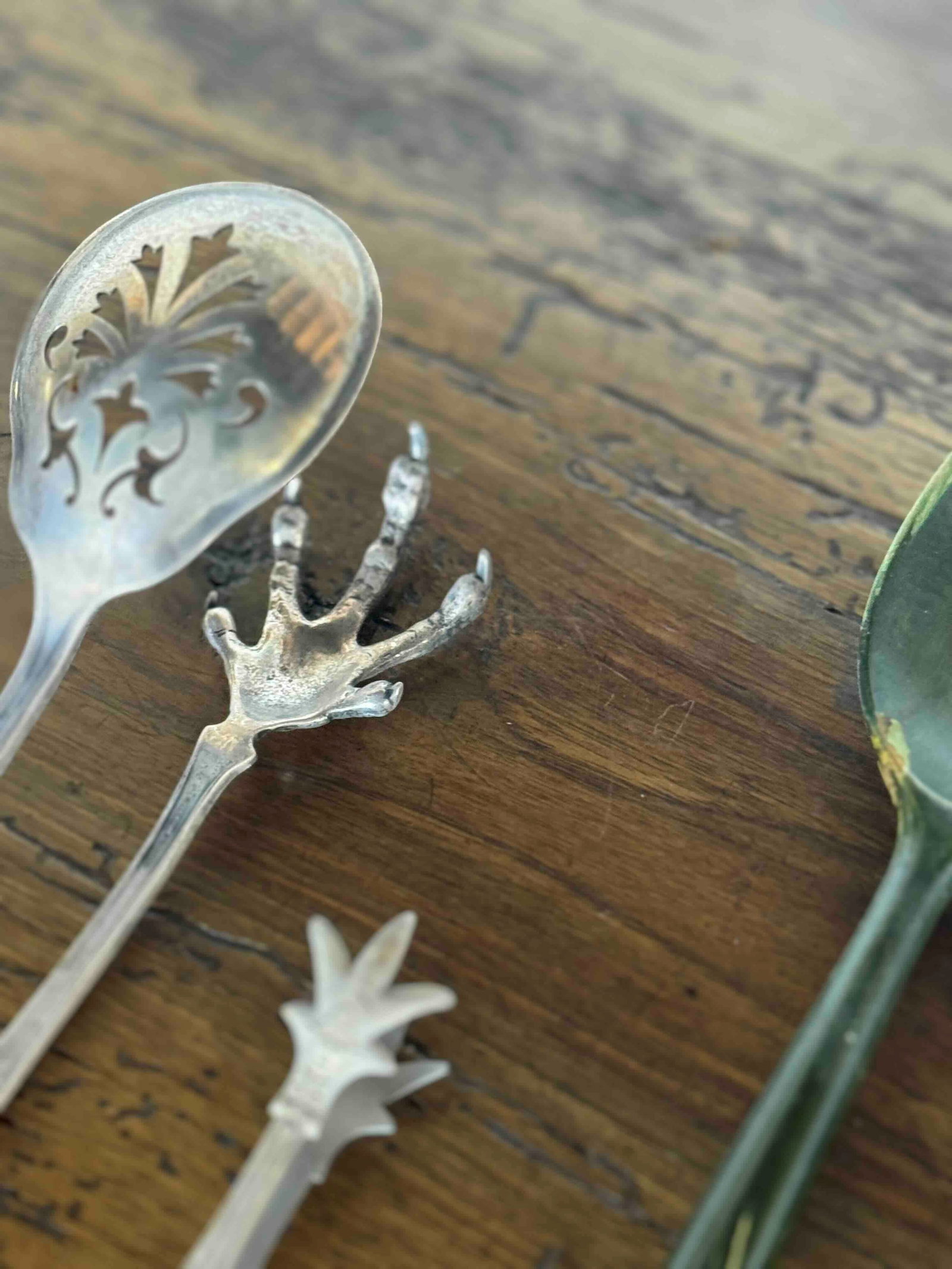 Collection of Vintage Sterling Silver and Horn Flatware, Early 20th Century - 4