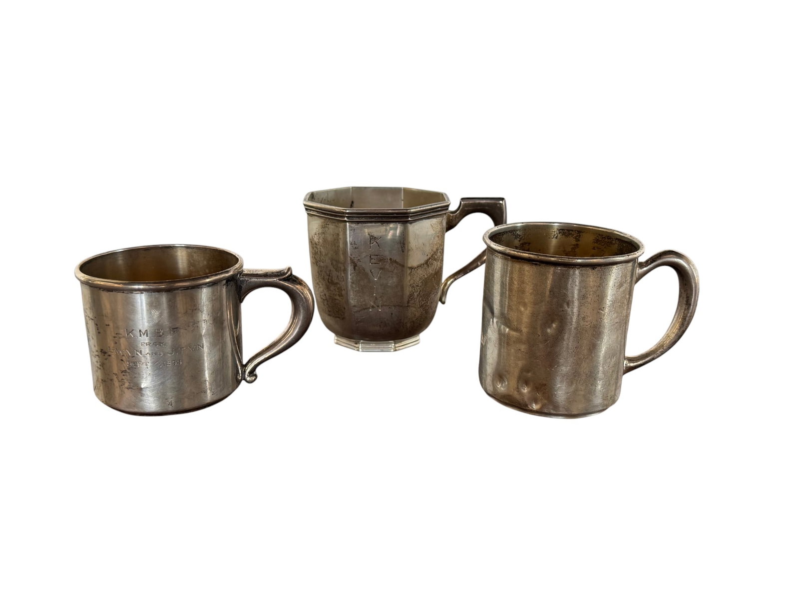 Three American Sterling Silver Engraved Mugs (1 of 2)