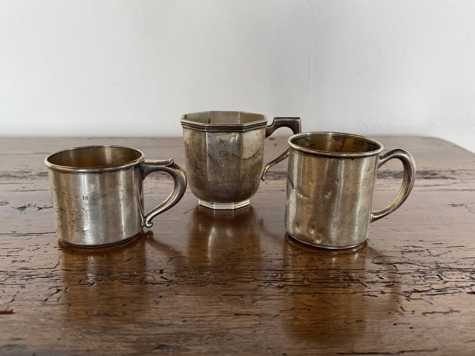 Three American Sterling Silver Engraved Mugs - 2
