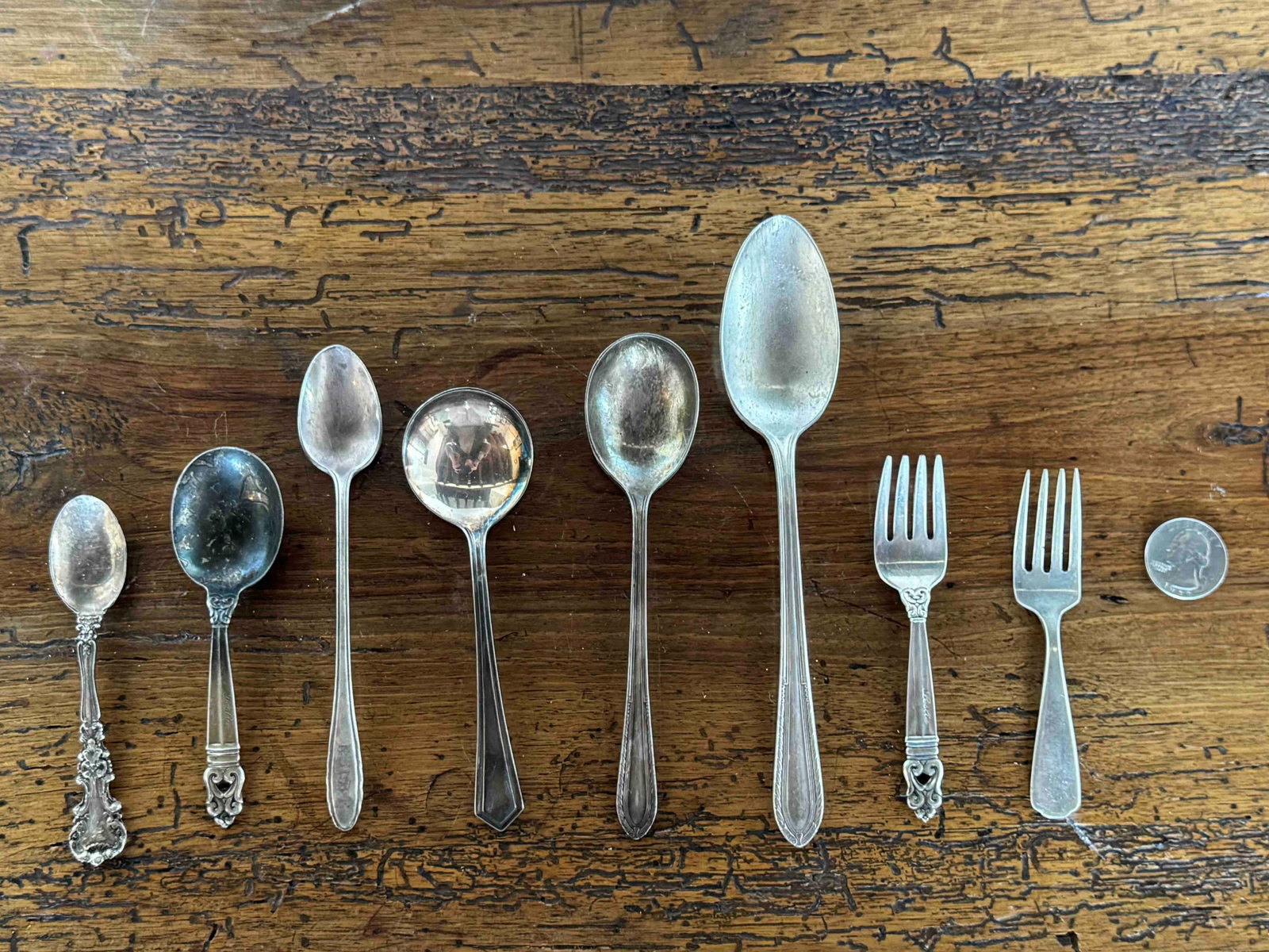 Collection of Assorted Sterling Silver Flatware (9 Pieces) - 2