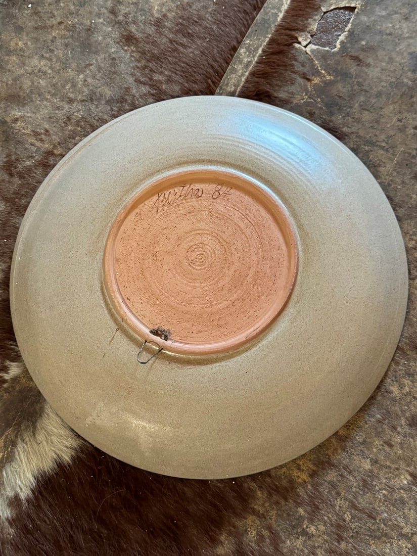 Signed Modernist Studio Pottery Charger, 1984 - 2