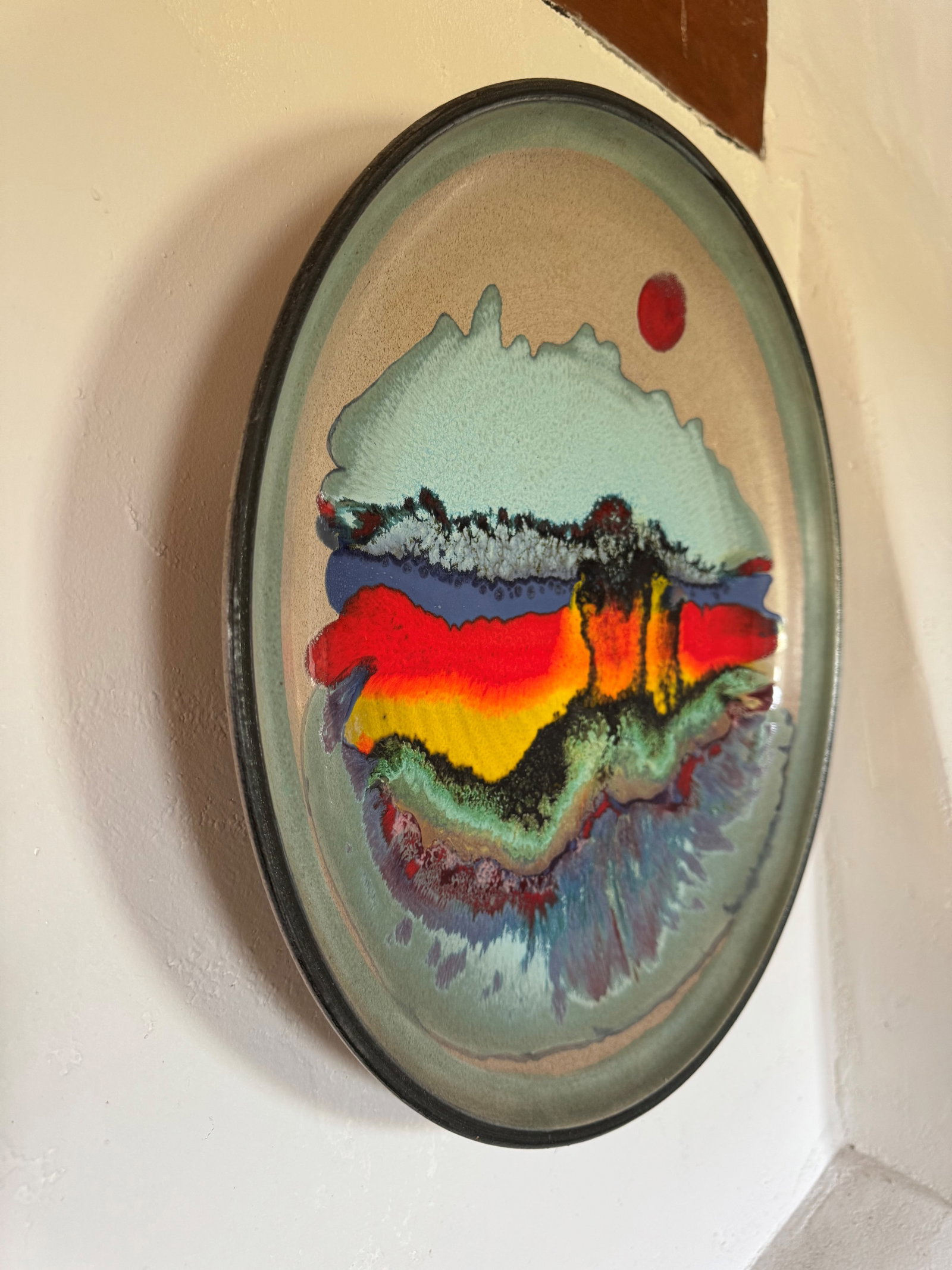 Signed Modernist Studio Pottery Charger, 1984 - 4