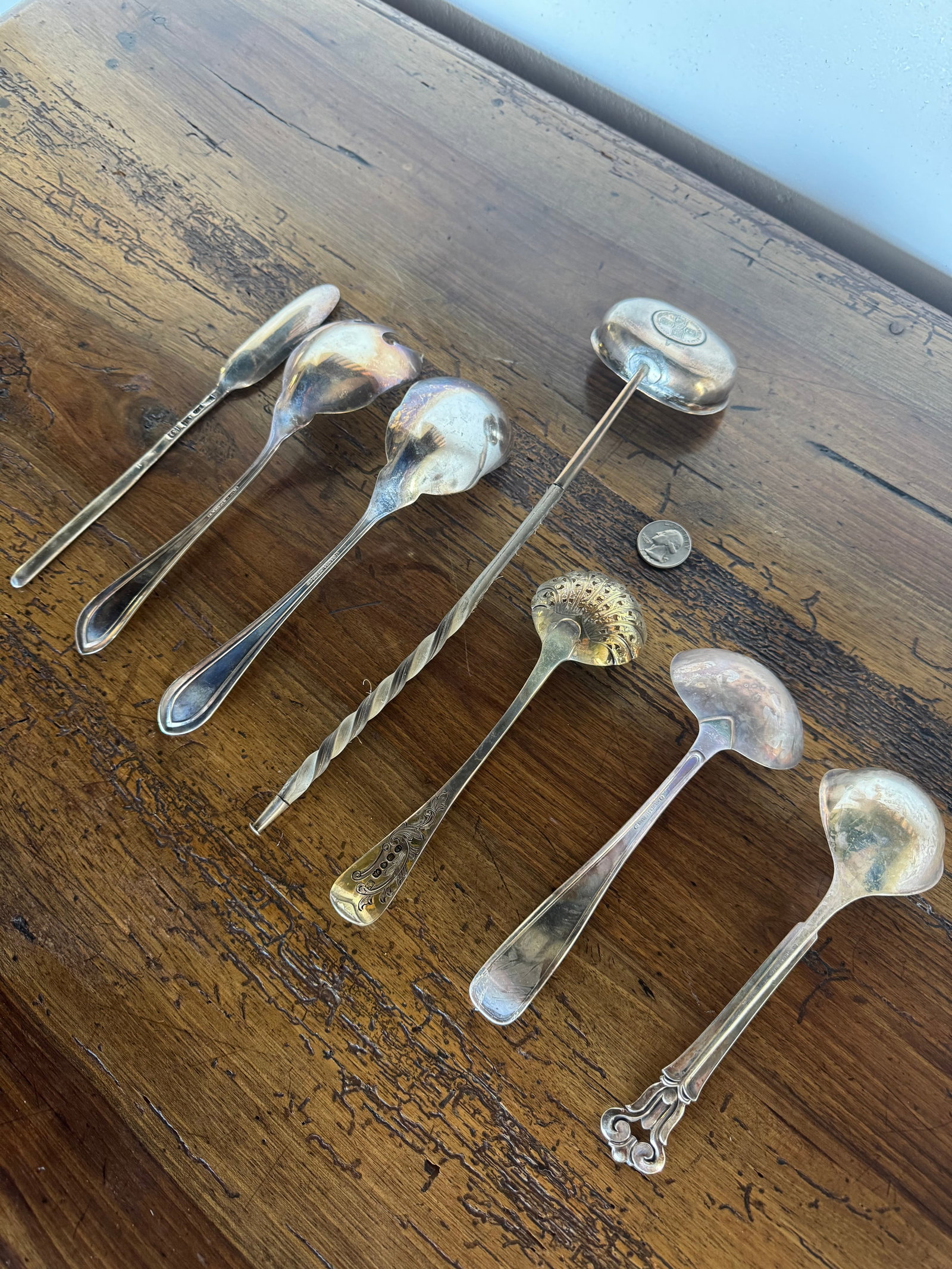 Collection of Assorted Sterling Silver Serving Utensils - 6
