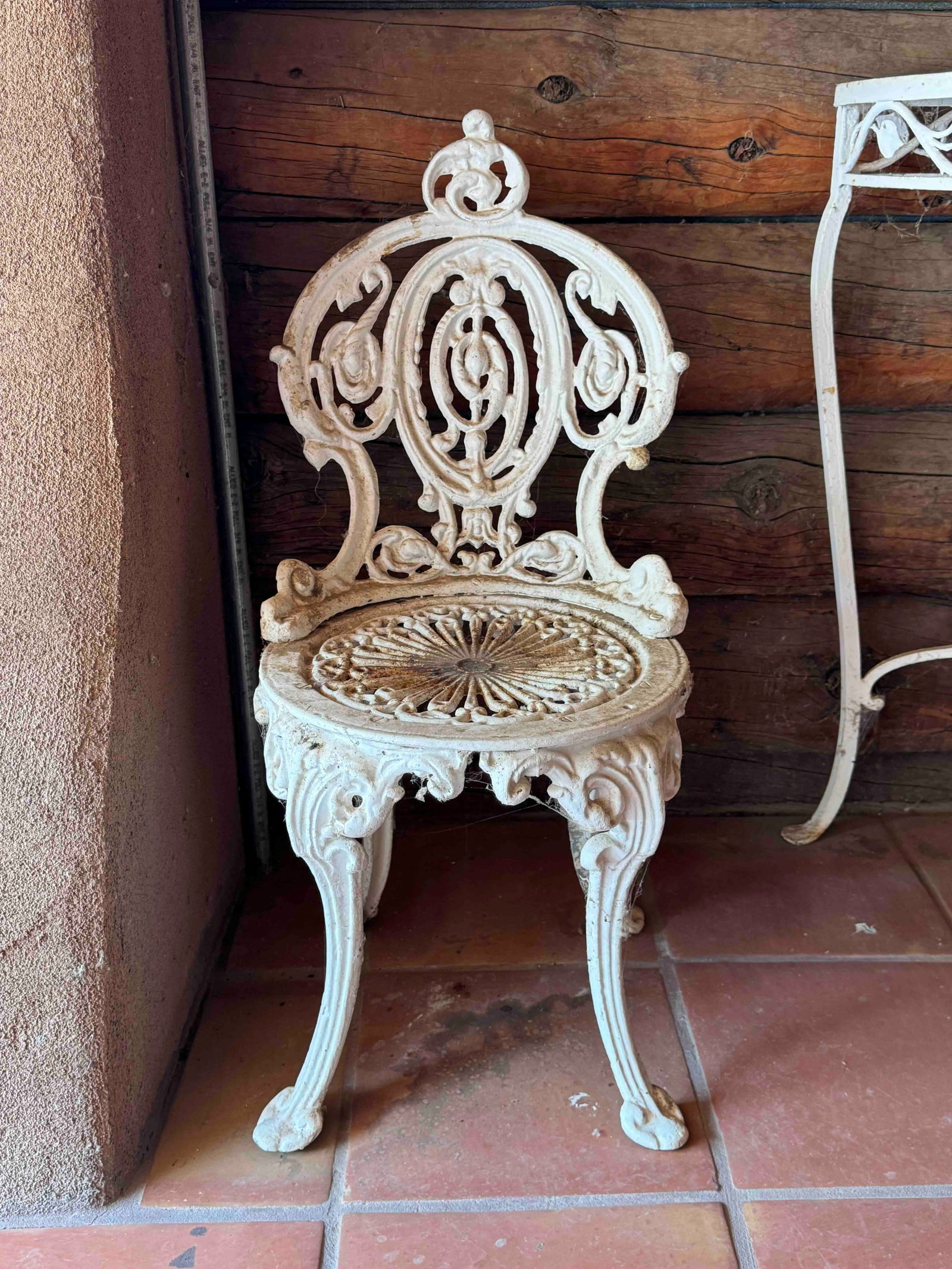Pair of Victorian Style Cast Iron Garden Chairs - 3
