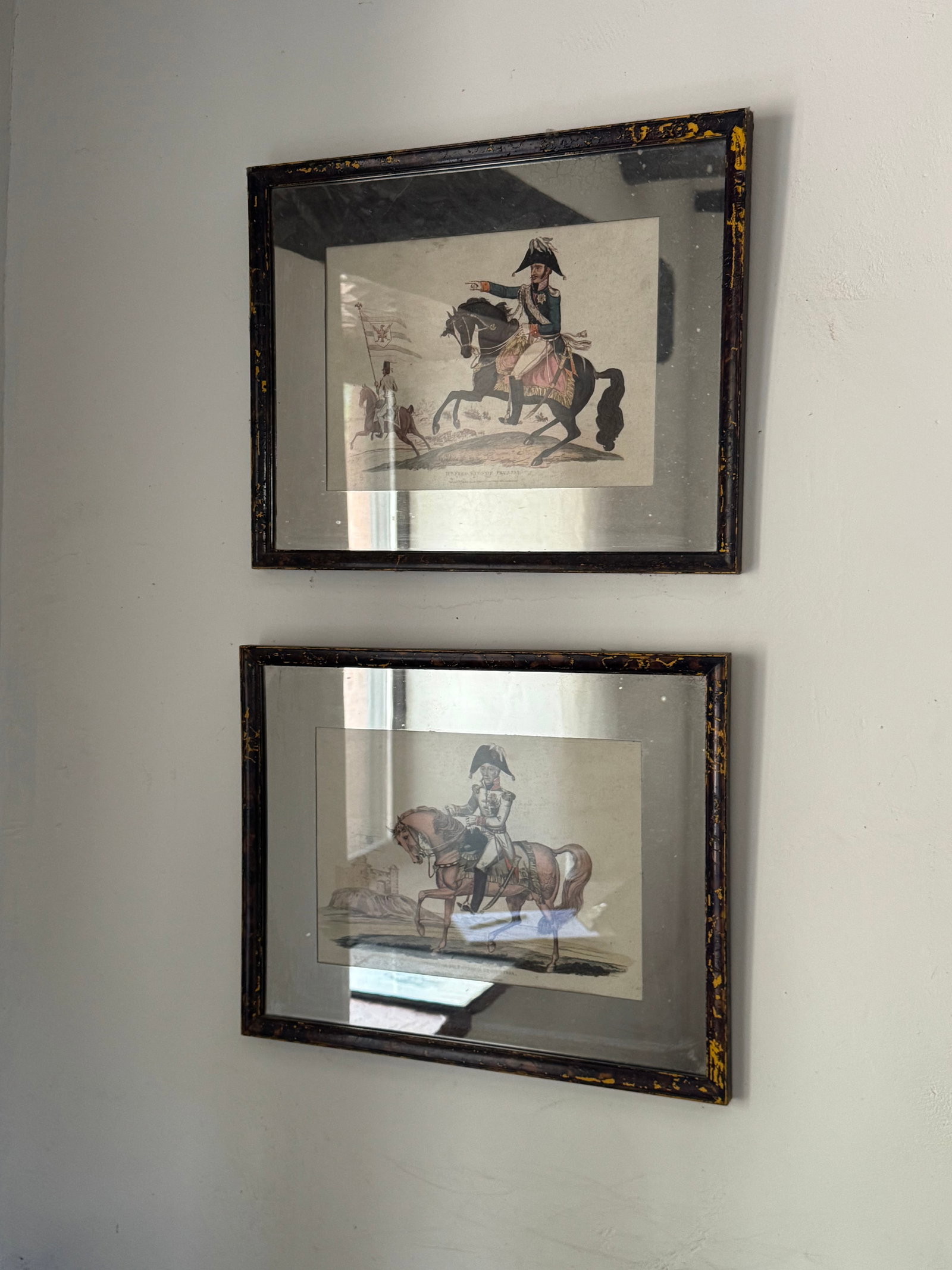 Pair of 19th Century Hand-Colored Engravings: "WINFRED KING OF PRUSSIA" and "FRANCIS 2ND EMPEROR OF - 2