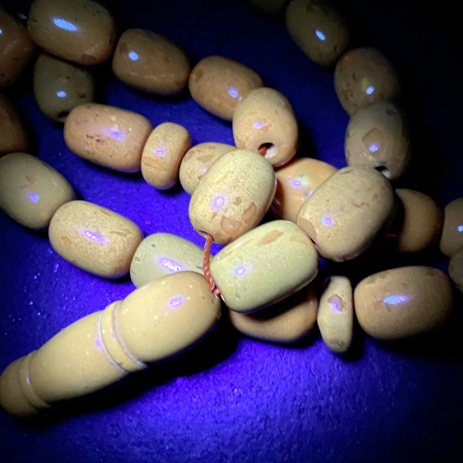 Phenomenal Amber Tesbih made from Barrel shaped Amber beads - 11