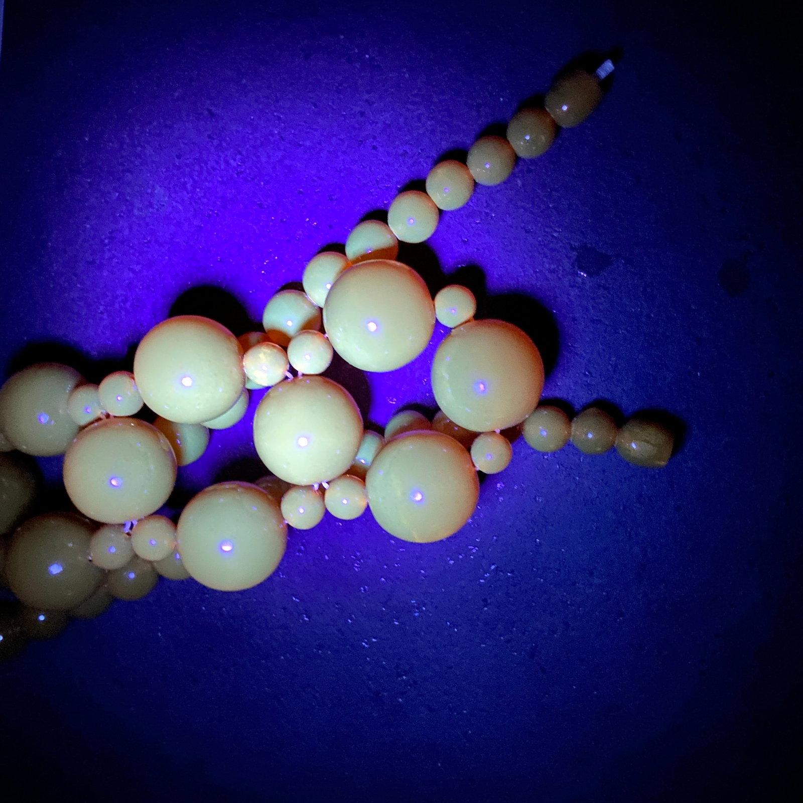 Antique Amber Necklace made from Round Amber beads - 9