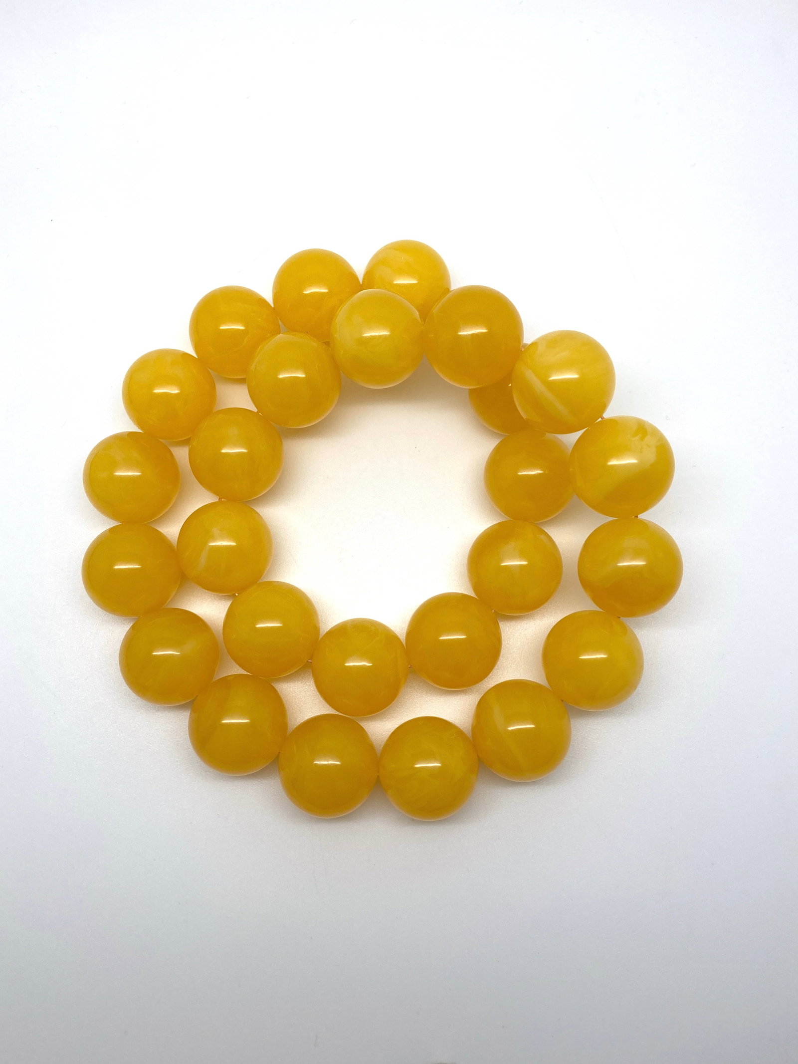 Unique and Stunning Amber Necklace made from Round Amber beads - 6