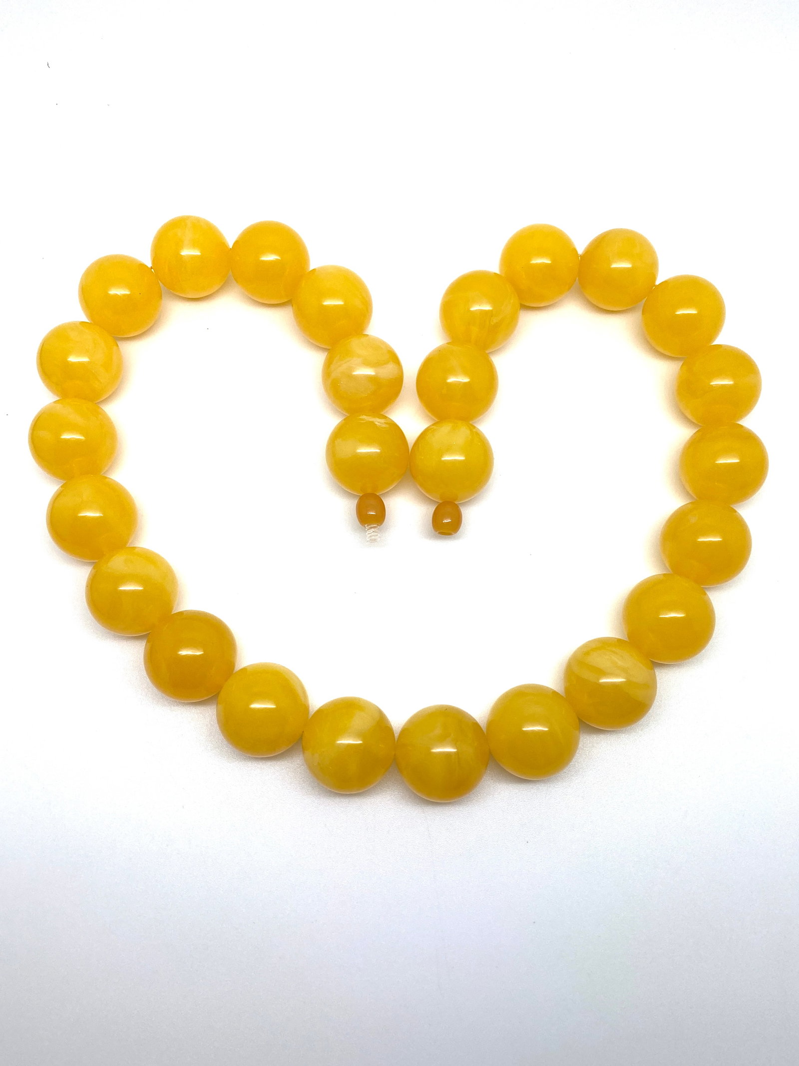 Unique and Stunning Amber Necklace made from Round Amber beads - 9