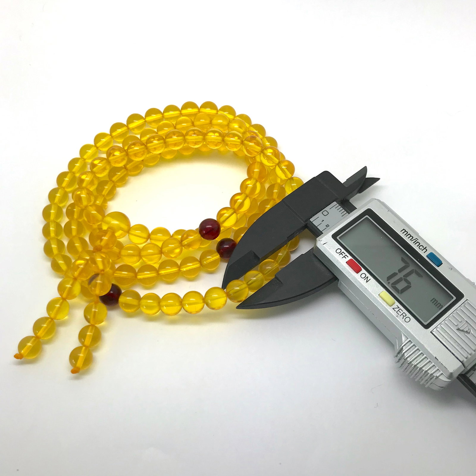 Unique and Remarkable Amber Mala made from Round Amber beads - 10