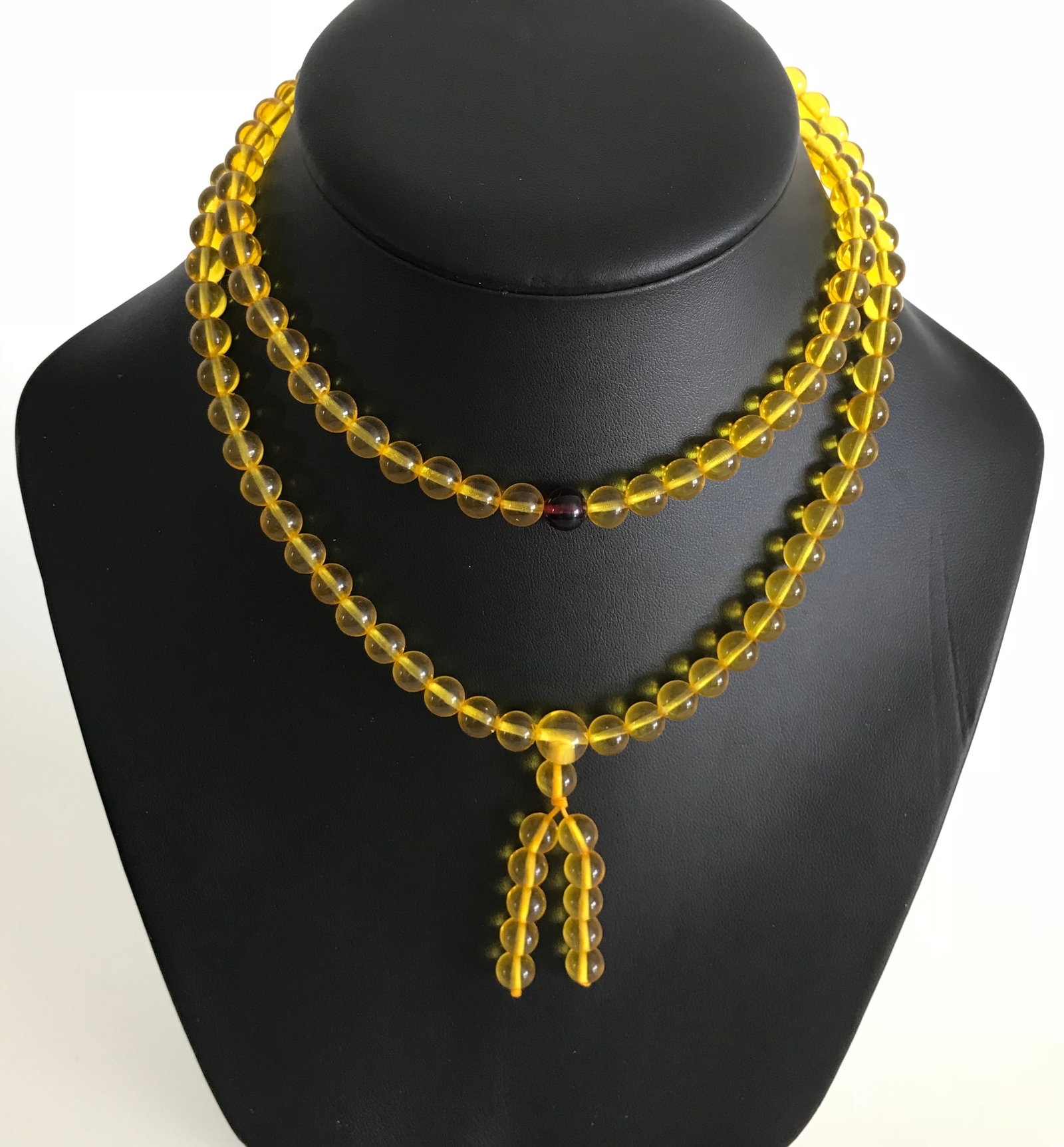 Unique and Remarkable Amber Mala made from Round Amber beads - 5