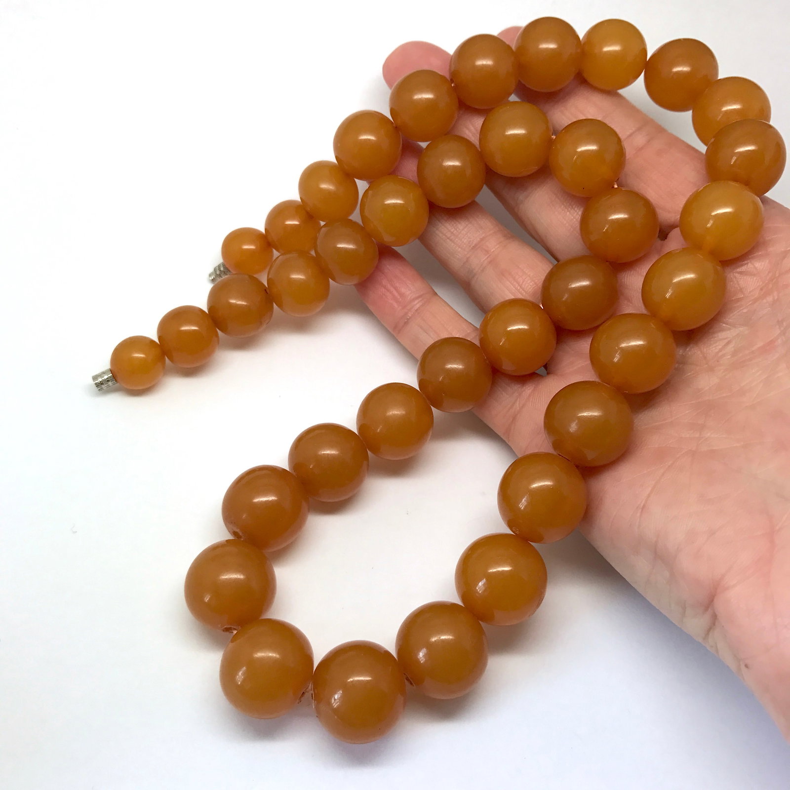 Magnificent Vintage Amber Necklace made from Round Amber beads - 9