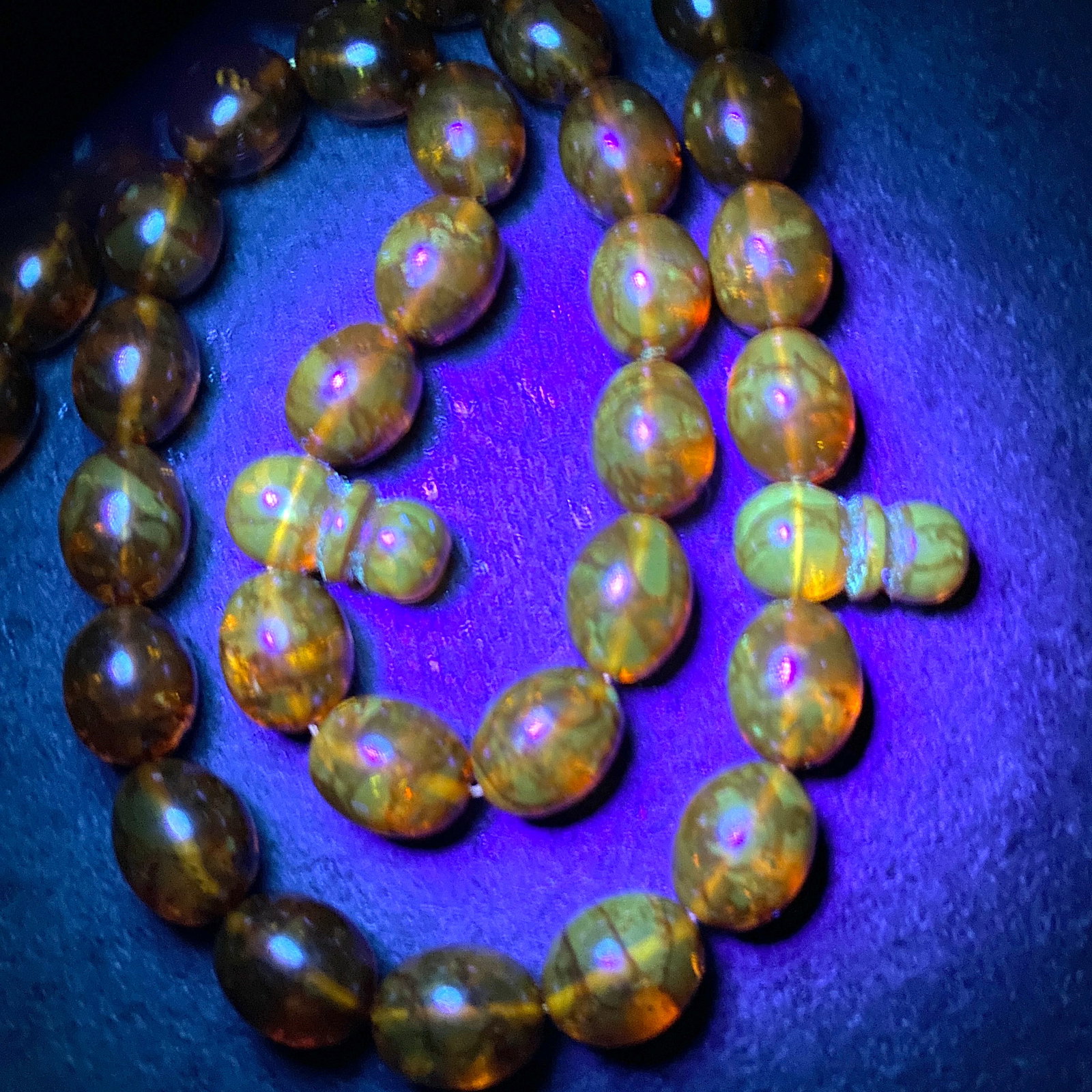 Unique and Impressive Amber Tesbih made from Olive shaped Amber beads - 5