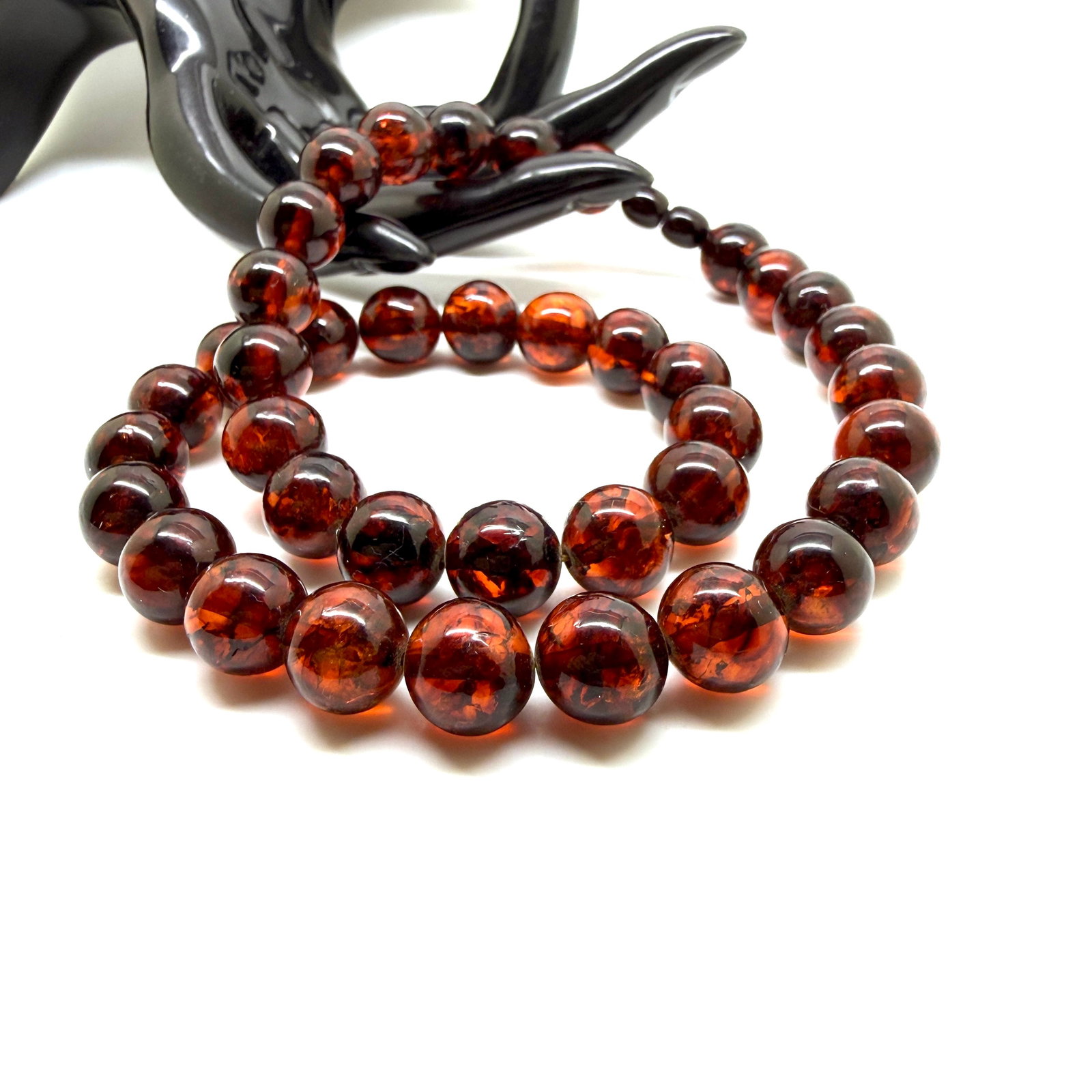 Beautiful Amber Necklace made from Round Amber beads - 6