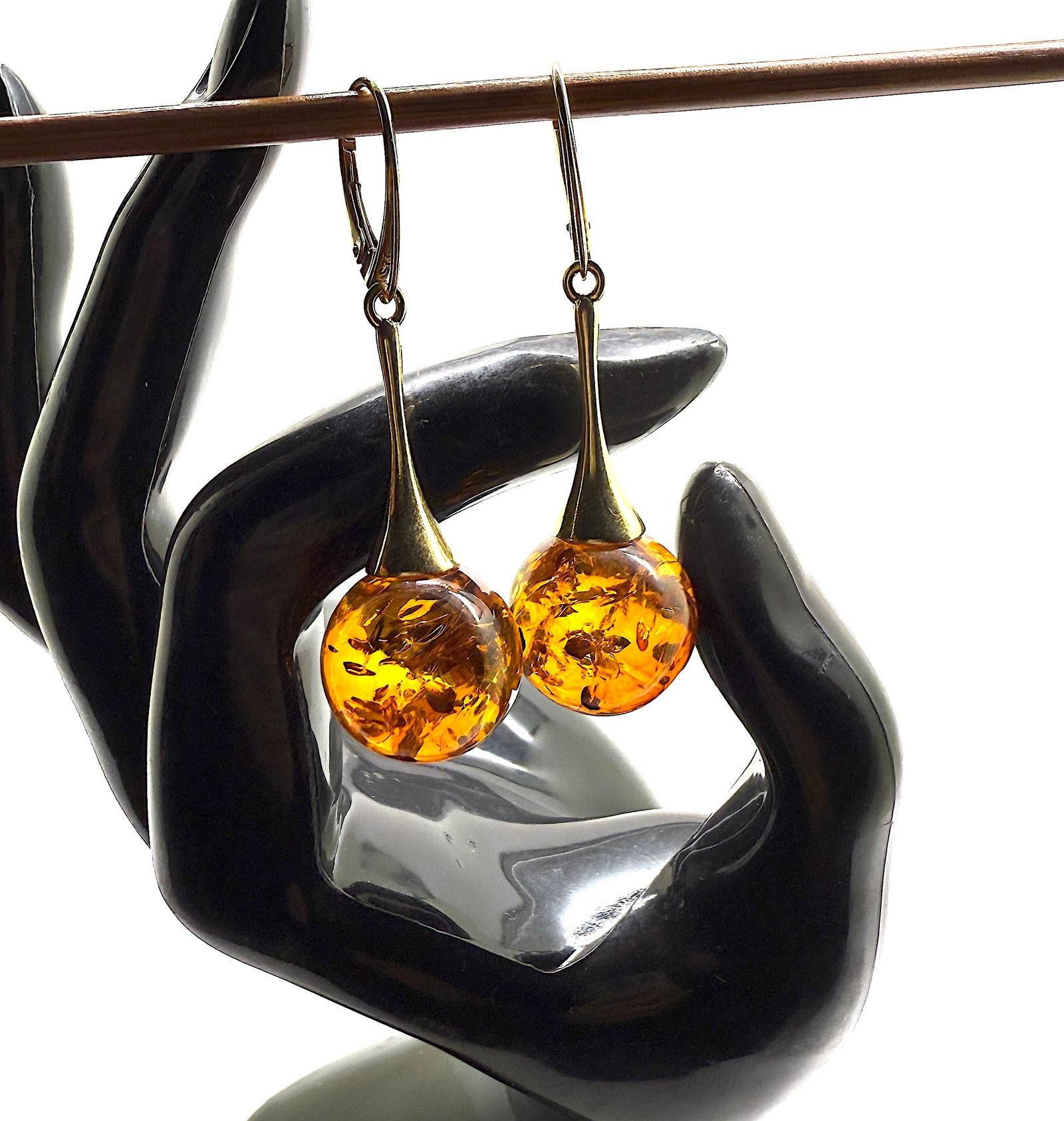 Outstanding Amber Earrings - 6