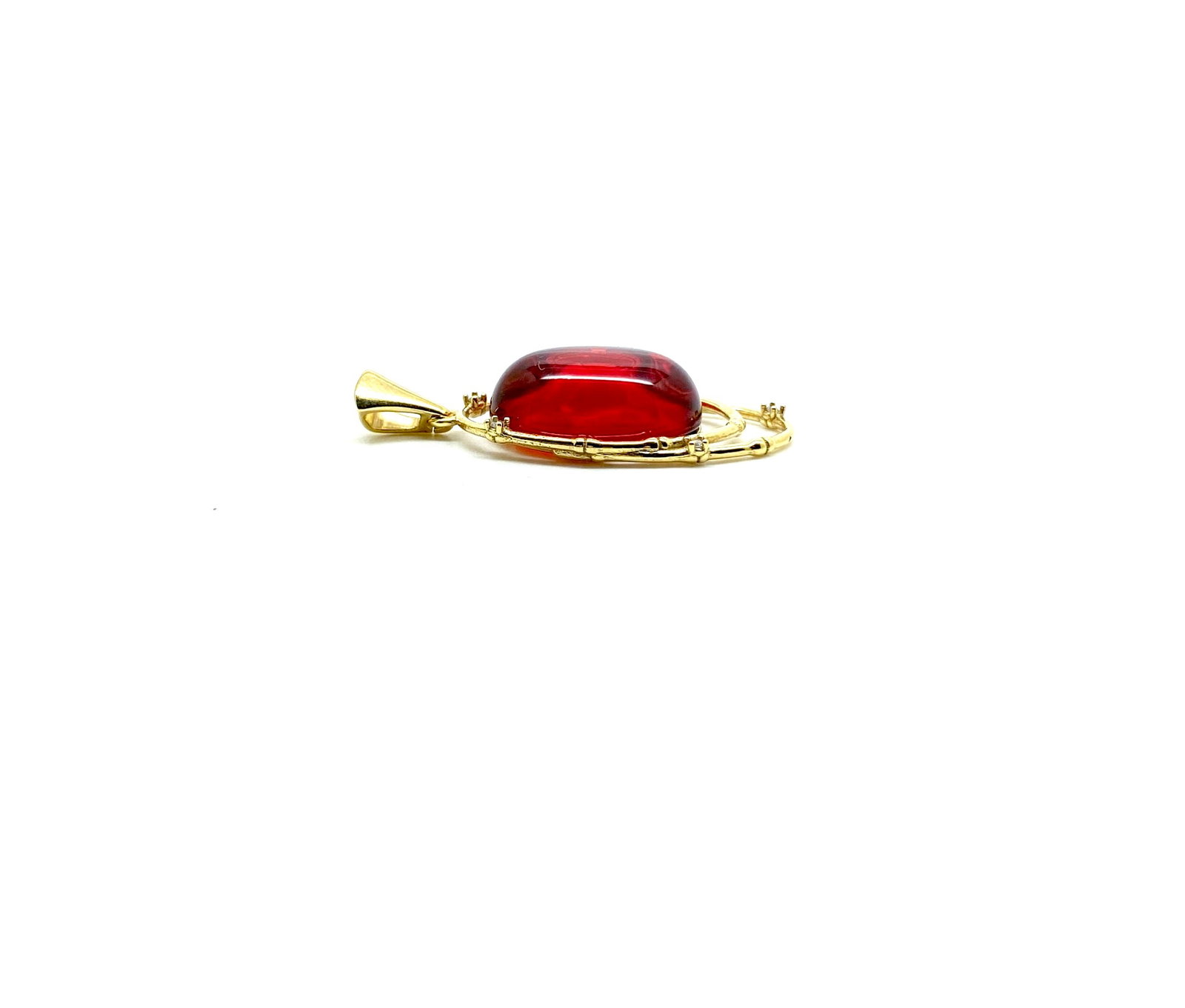 Remarkable Amber Pendant, shaped like an Ornament - 5