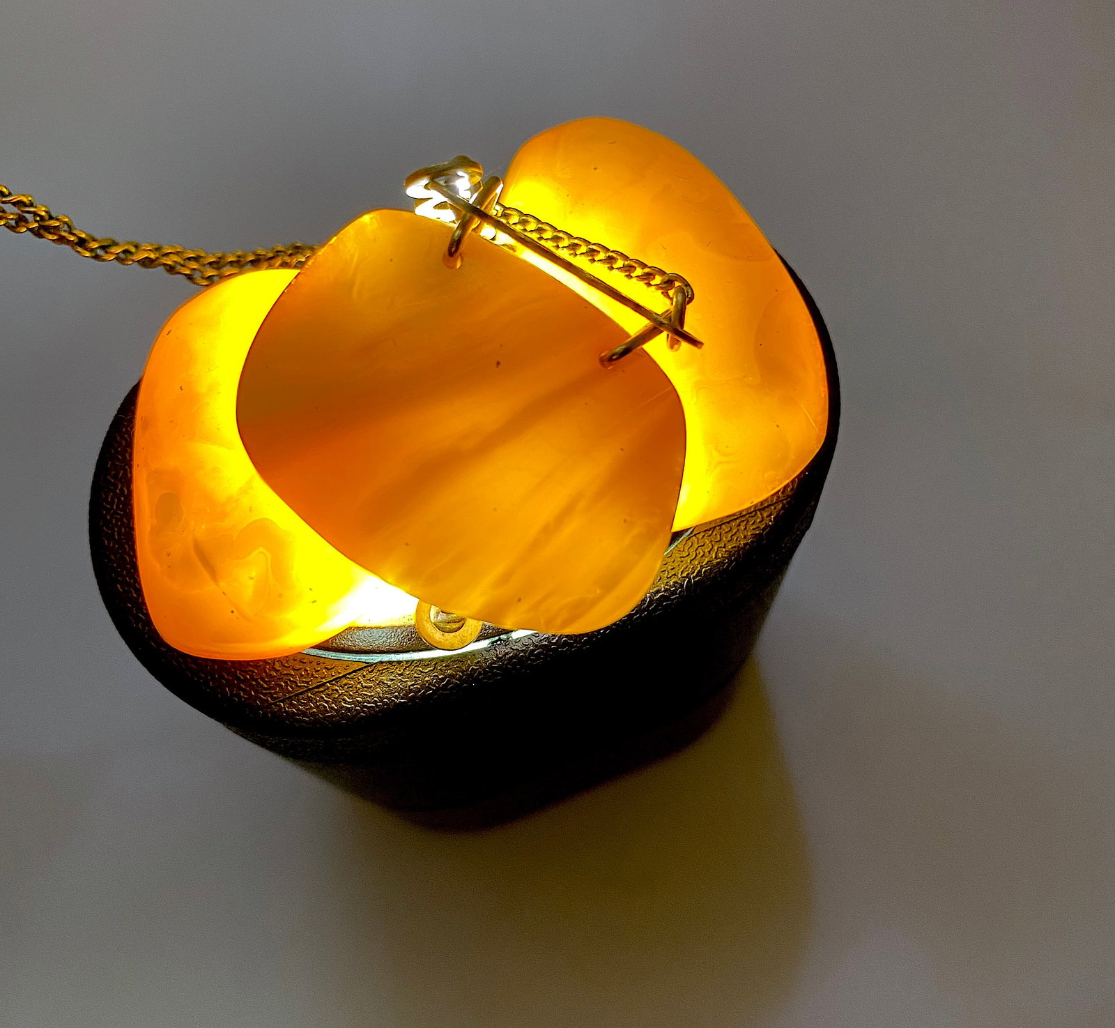 Incredible Vintage Amber Necklace made from Natural pieces - 6
