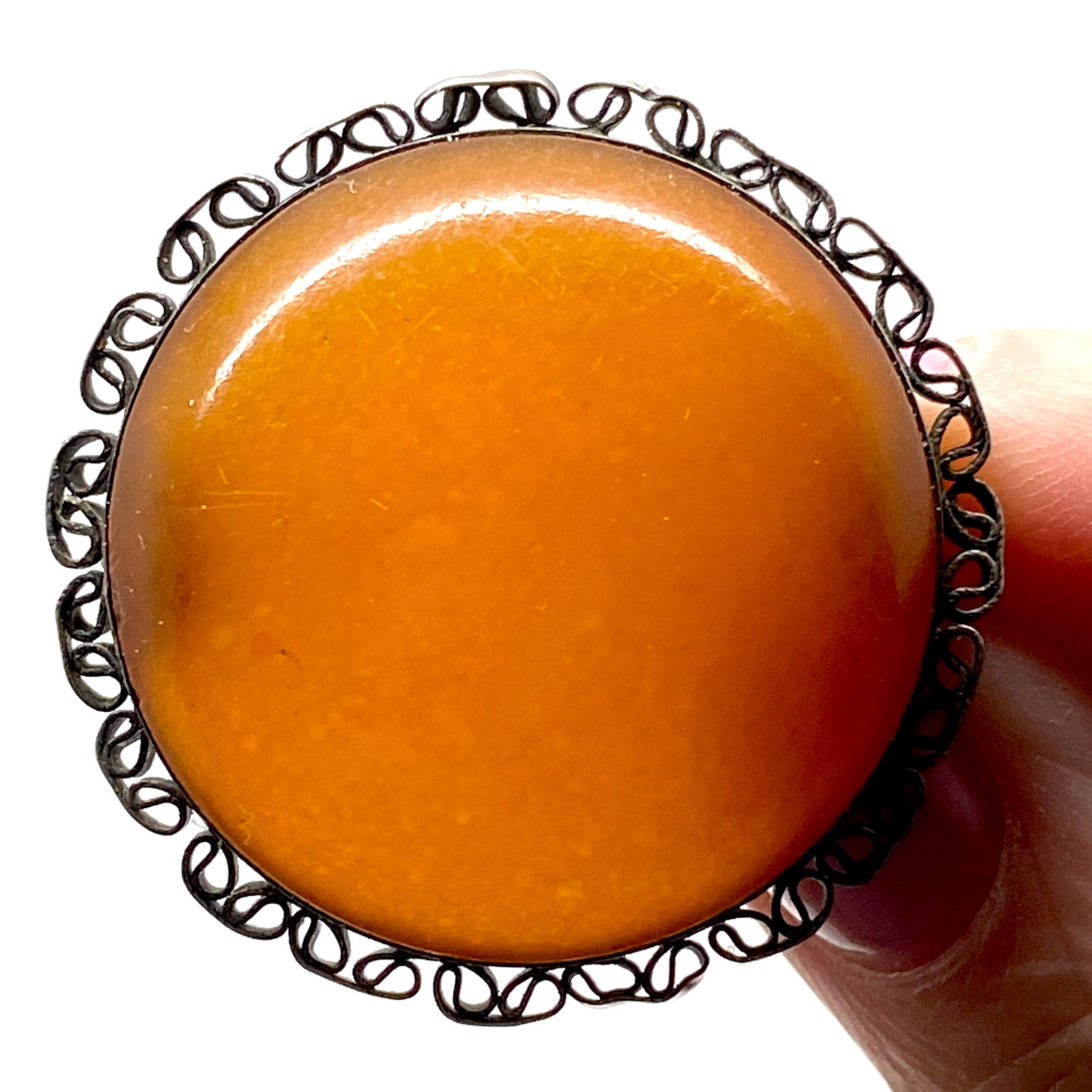 Outstanding Amber Brooch - 5