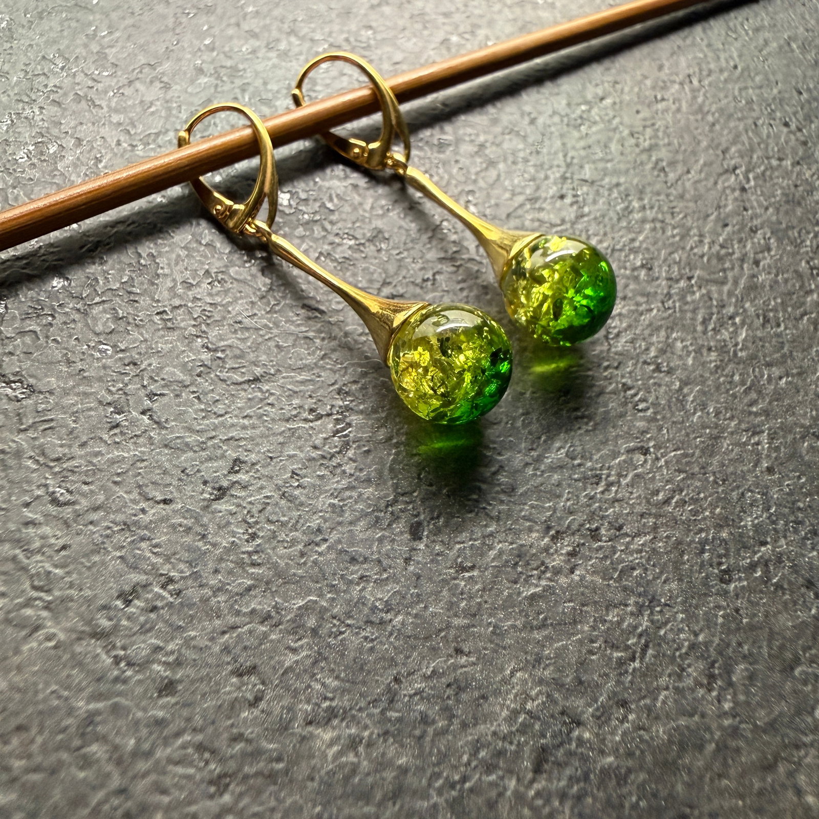 Exquisite Amber Earrings - 3