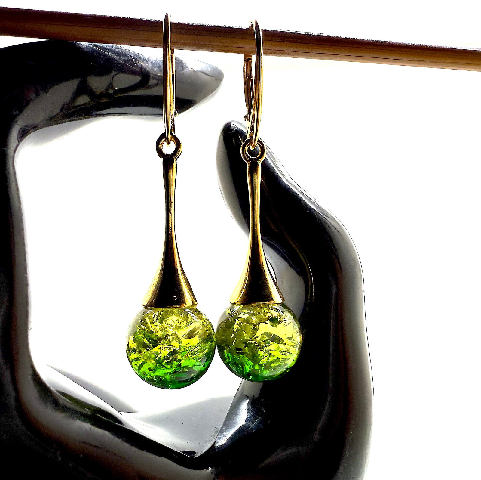 Exquisite Amber Earrings - 4