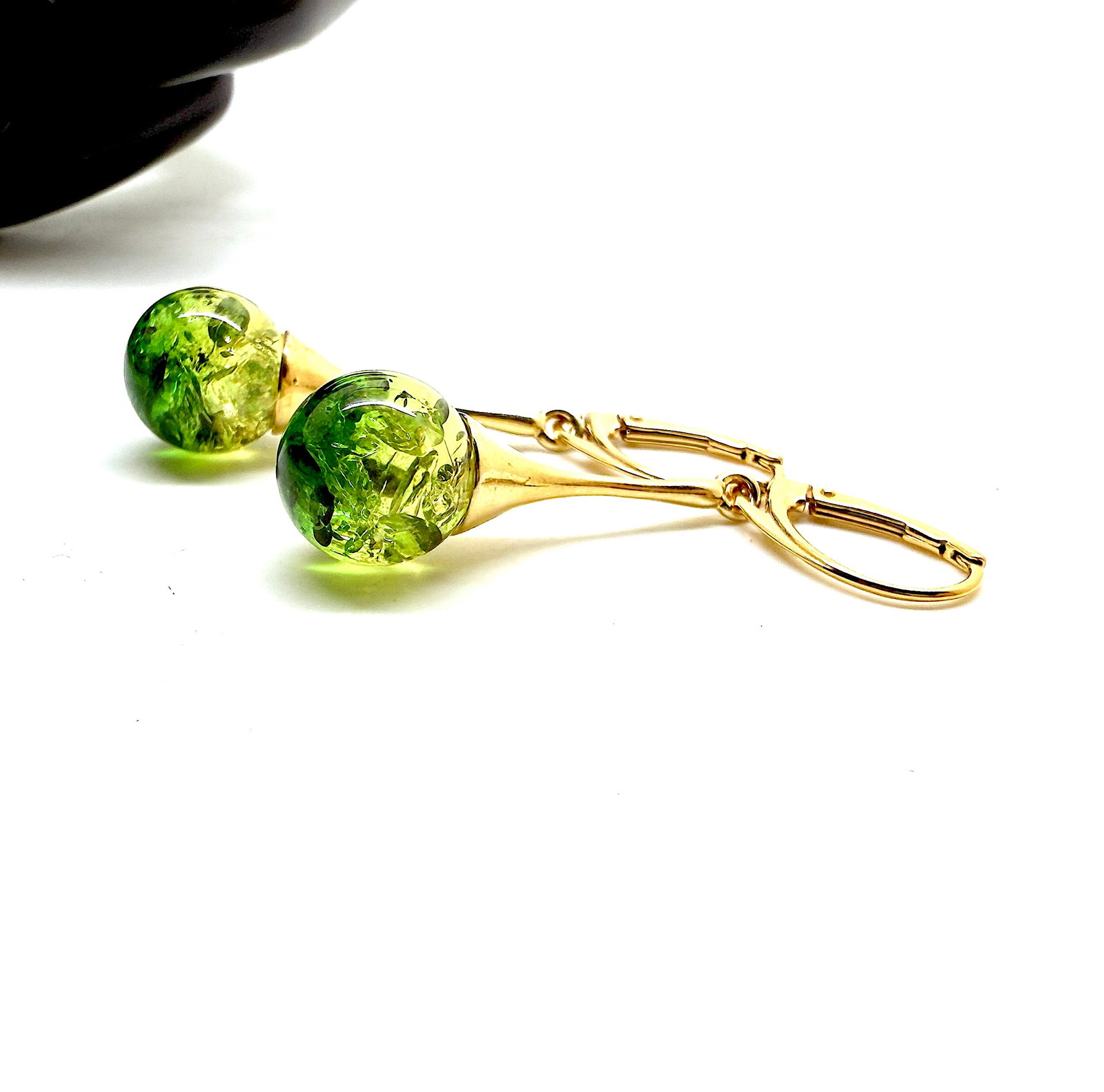 Exquisite Amber Earrings - 6