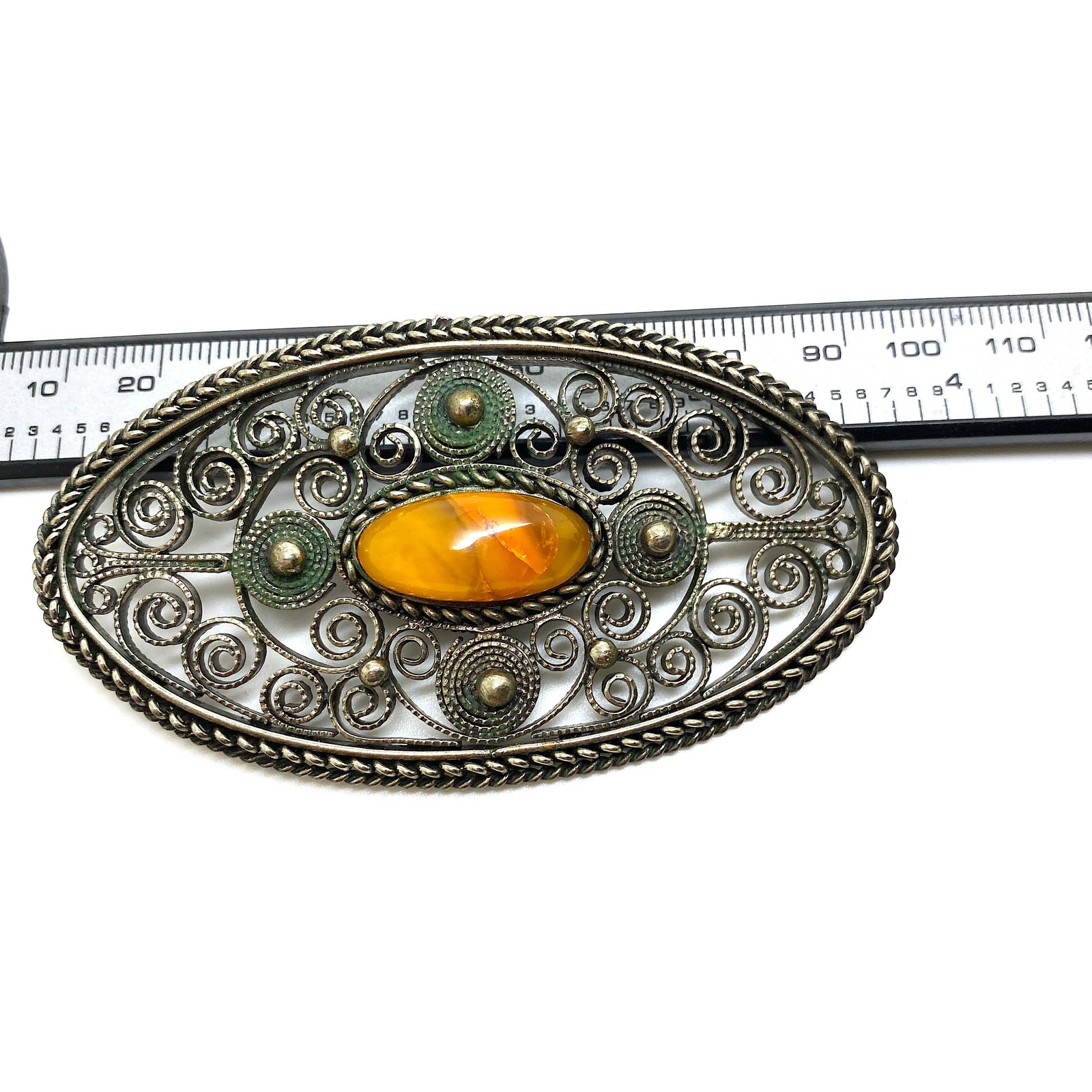 Incredible Amber Brooch - 4