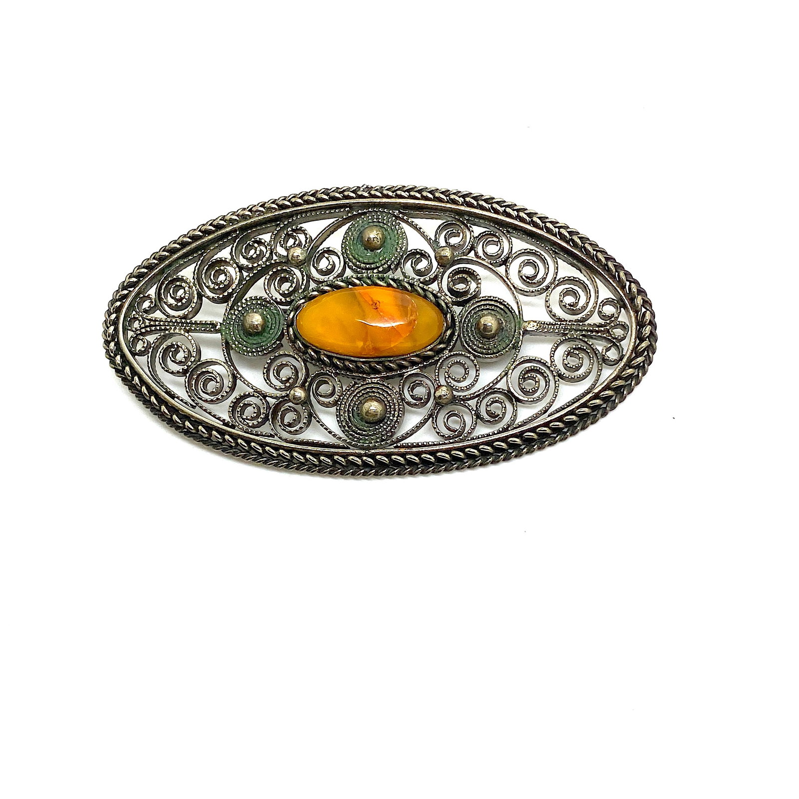 Incredible Amber Brooch - 9