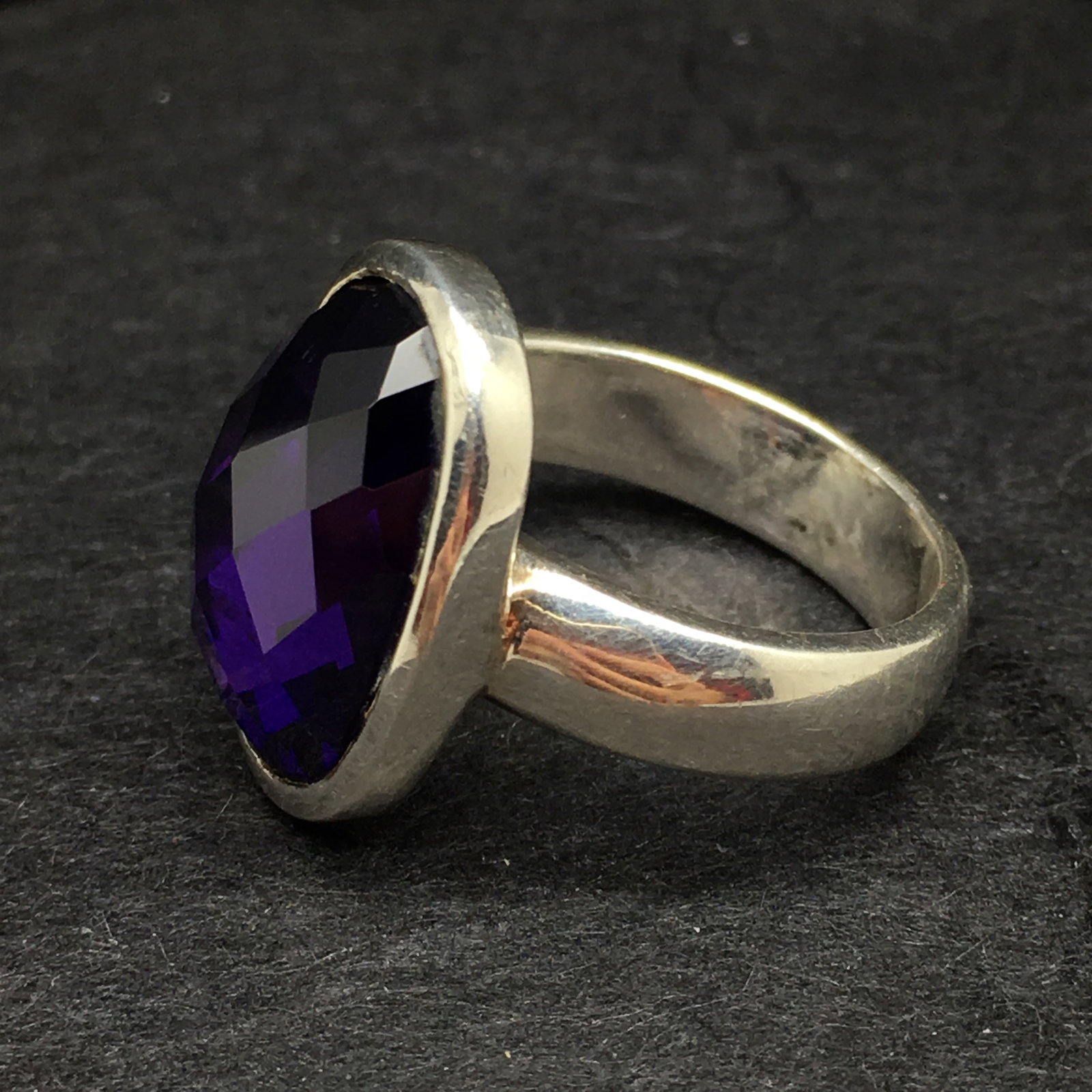 Old Amethyst and 925/1000 silver ring 8.2 gr - 3