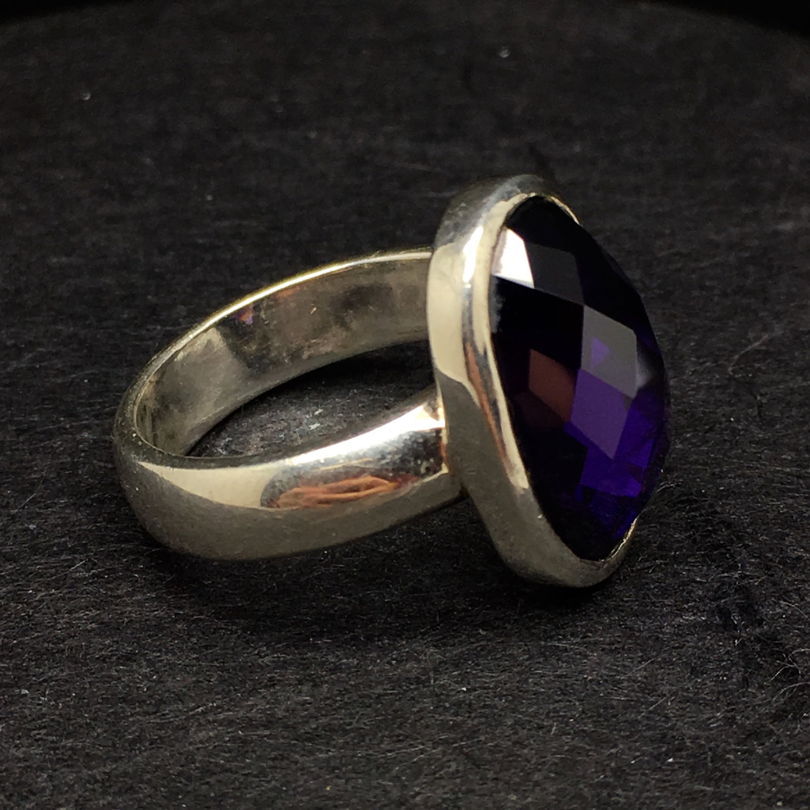 Old Amethyst and 925/1000 silver ring 8.2 gr - 4
