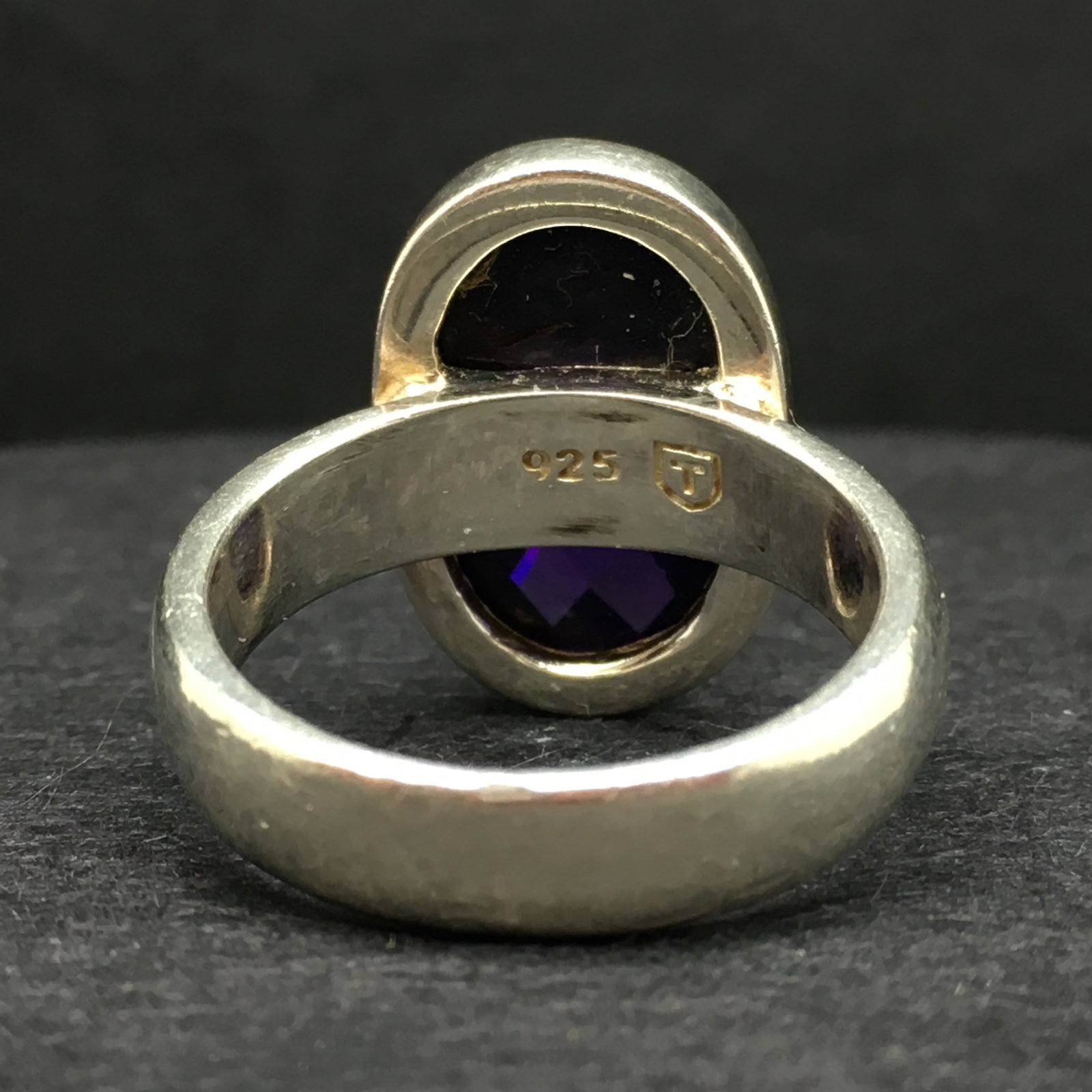 Old Amethyst and 925/1000 silver ring 8.2 gr - 5