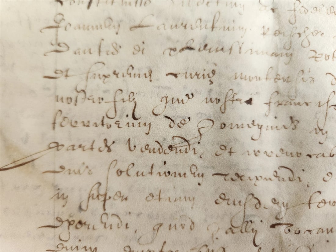17th century MANUSCRIPT on VELLUM ANTIQUE LEGAL DOCUMENT in FRENCH 24 pages - 16