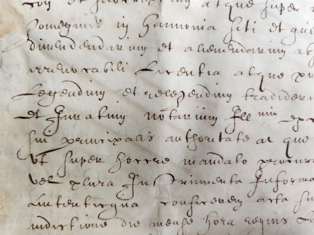 17th century MANUSCRIPT on VELLUM ANTIQUE LEGAL DOCUMENT in FRENCH 24 pages - 17