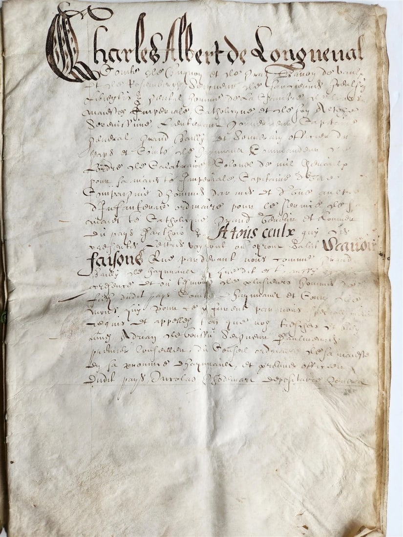 17th century MANUSCRIPT on VELLUM ANTIQUE LEGAL DOCUMENT in FRENCH 24 pages: Hand written on vellum 12 leaves (24 pages) Size 10 by 14" Text in French Please see my other auctions Reserve: $300.00 Shipping: Domestic: Flat-rate of $25.00 to anywhere within the contiguous U.S.
