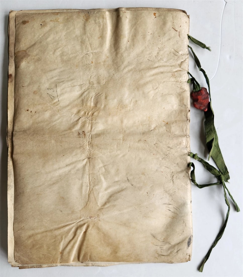 17th century MANUSCRIPT on VELLUM ANTIQUE LEGAL DOCUMENT in FRENCH 24 pages - 3