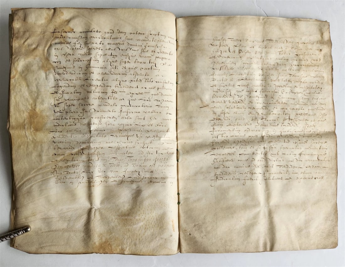 17th century MANUSCRIPT on VELLUM ANTIQUE LEGAL DOCUMENT in FRENCH 24 pages - 7