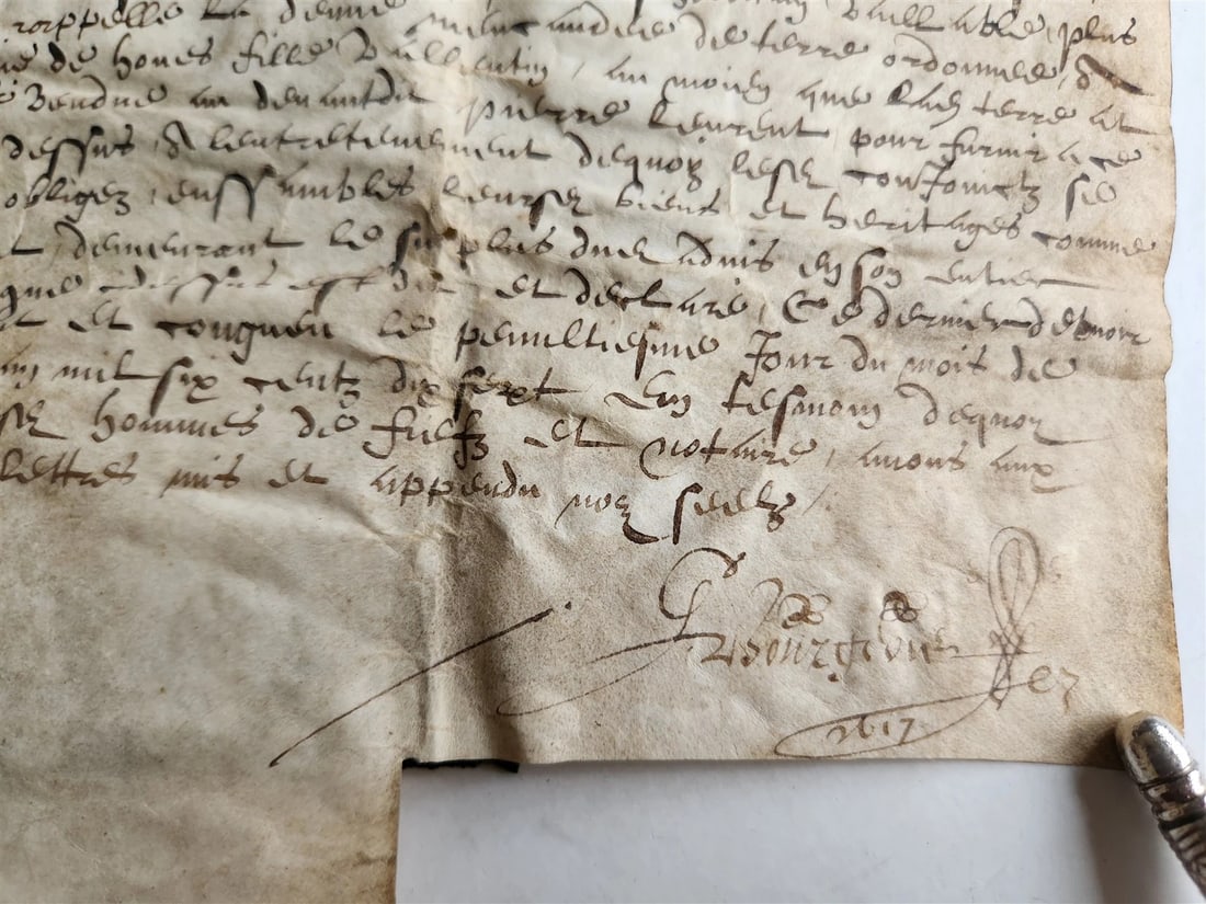 1617 MANUSCRIPT on VELLUM ANTIQUE LEGAL DOCUMENT in Spanish 24 pages - 12