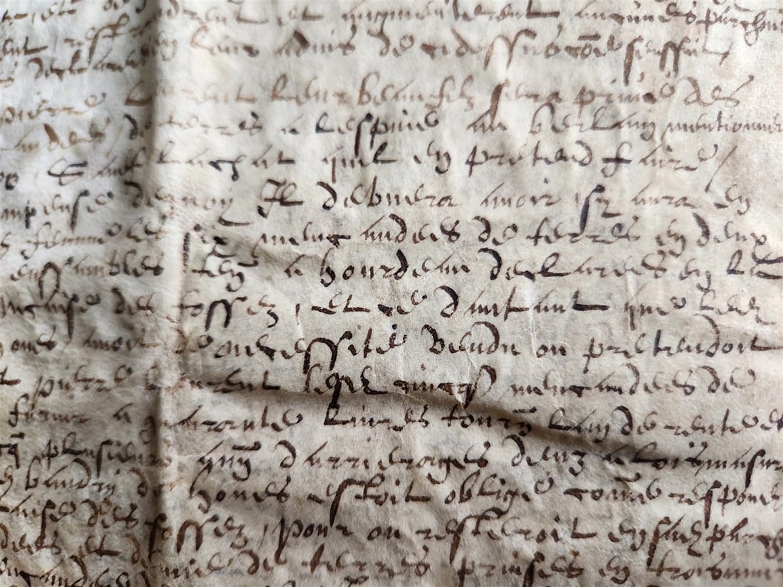 1617 MANUSCRIPT on VELLUM ANTIQUE LEGAL DOCUMENT in Spanish 24 pages - 13