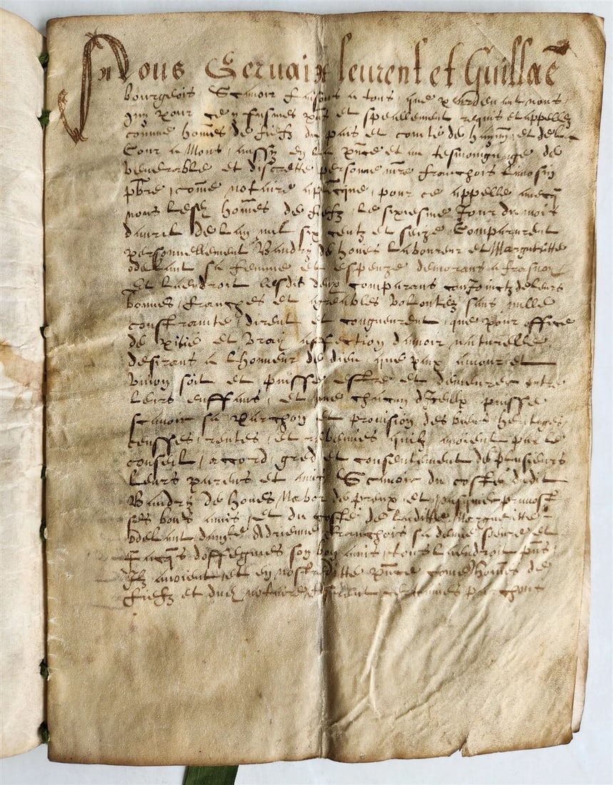 1617 MANUSCRIPT on VELLUM ANTIQUE LEGAL DOCUMENT in Spanish 24 pages - 4