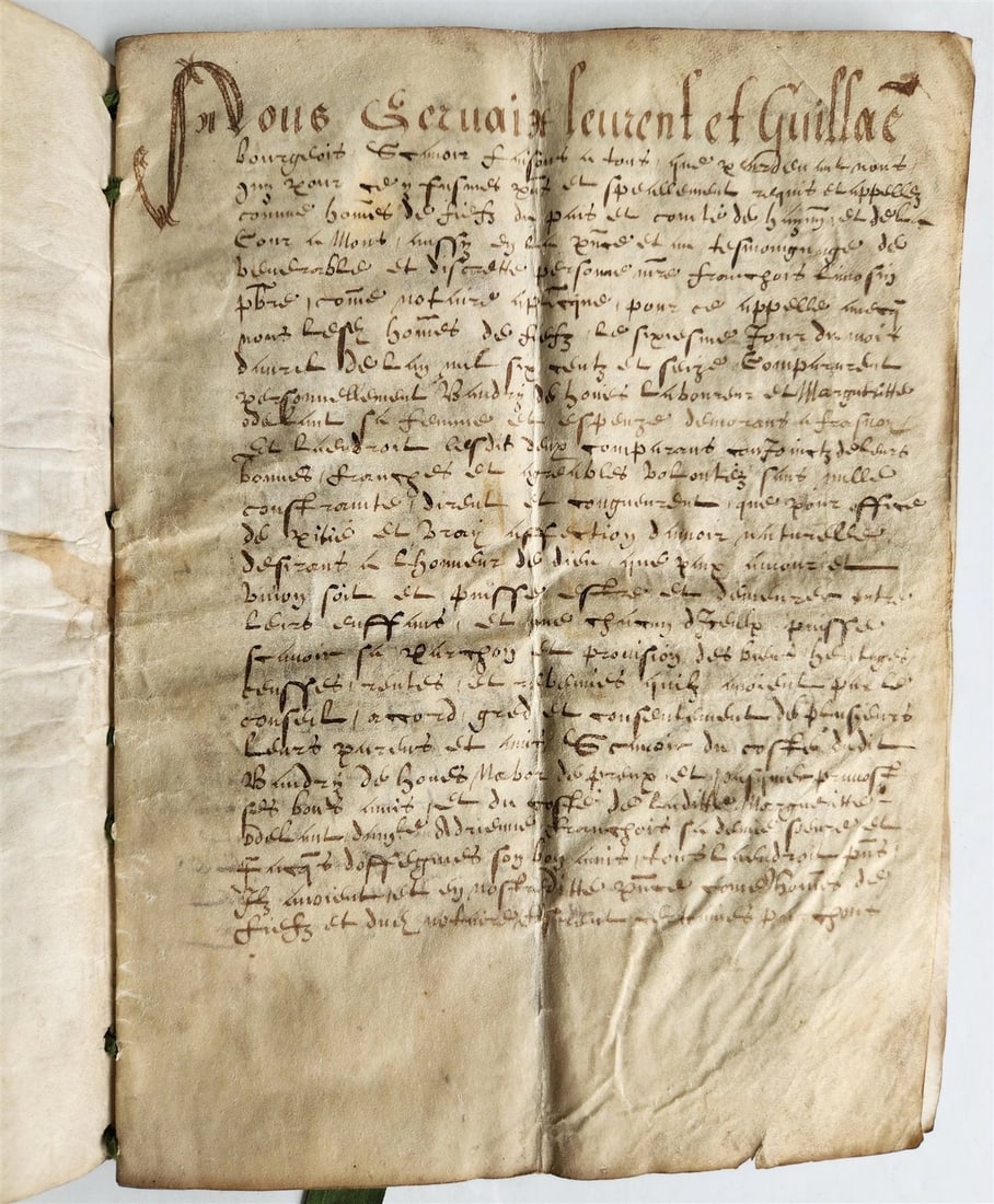 1617 MANUSCRIPT on VELLUM ANTIQUE LEGAL DOCUMENT in Spanish 24 pages - 6