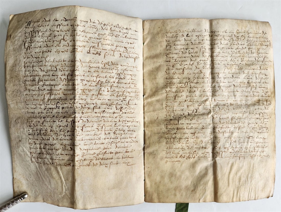 1617 MANUSCRIPT on VELLUM ANTIQUE LEGAL DOCUMENT in Spanish 24 pages - 7