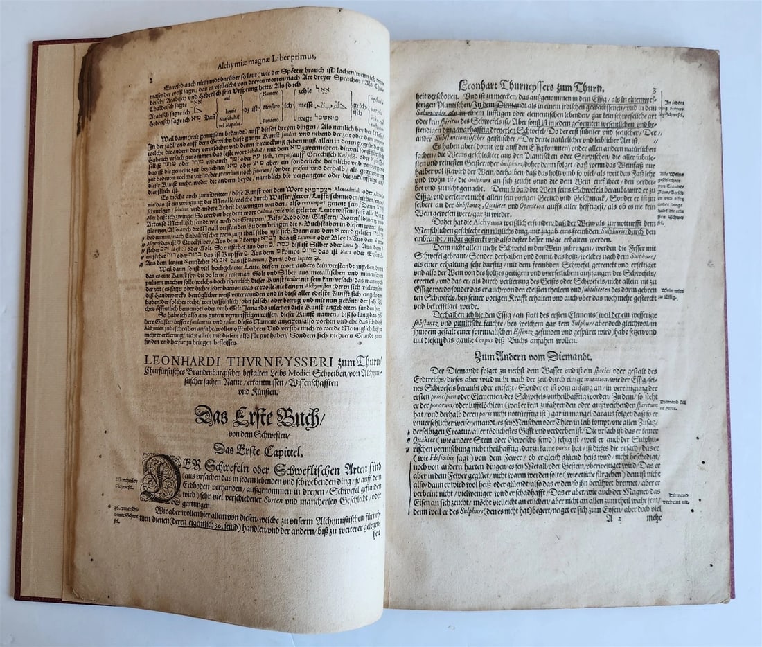 1583 ALCHEMY by L.Thurneisser Megale chymia vel magna Alchymia antique FOLIO 16c - 10