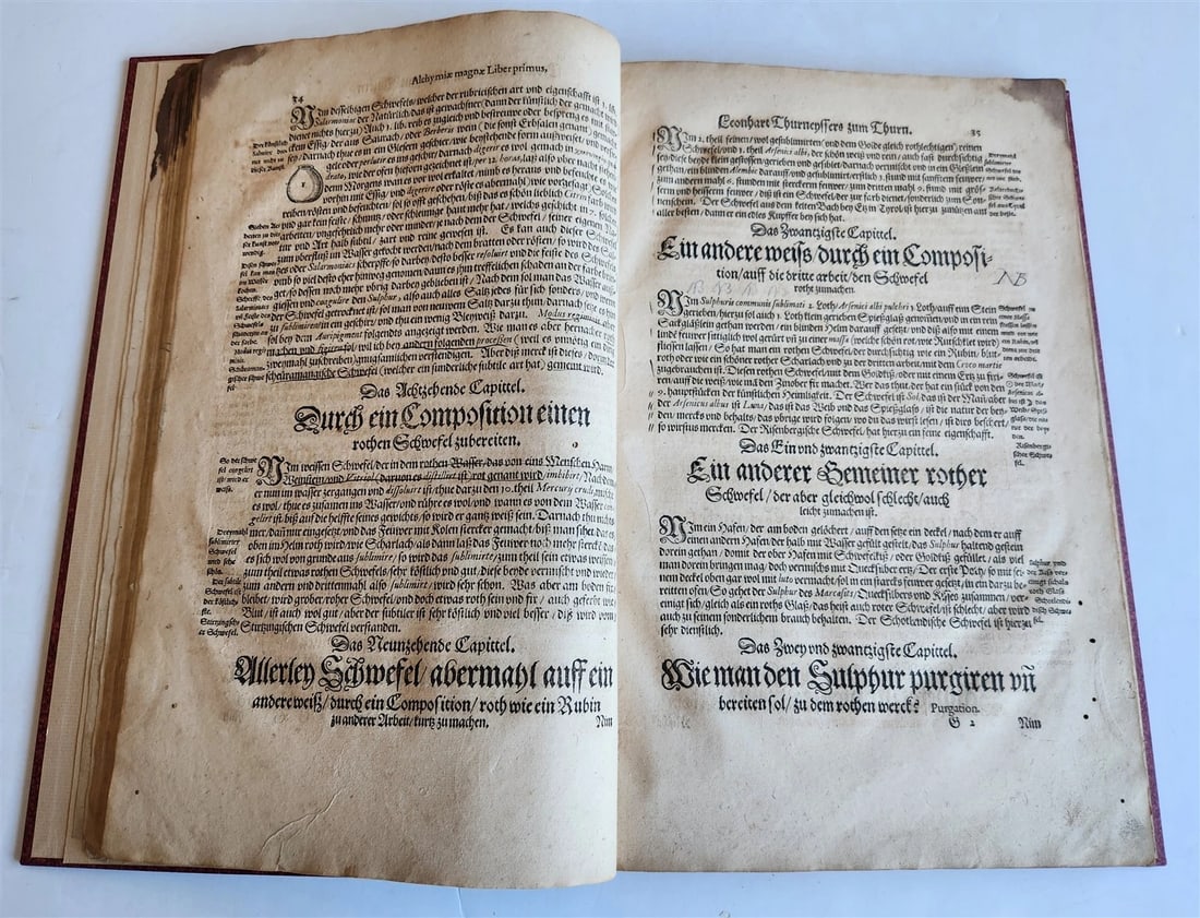 1583 ALCHEMY by L.Thurneisser Megale chymia vel magna Alchymia antique FOLIO 16c - 8