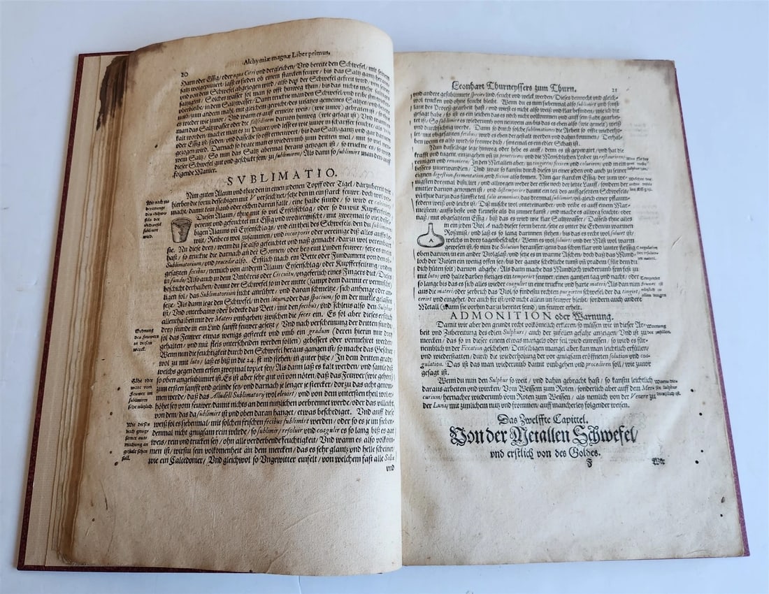 1583 ALCHEMY by L.Thurneisser Megale chymia vel magna Alchymia antique FOLIO 16c - 9