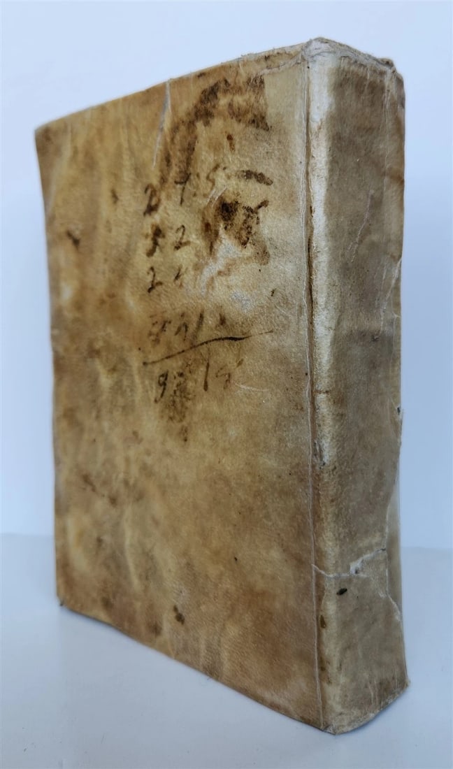 1737 ARITHMETIC TREATISE in ITALIAN antique Trattato aritmetico VELLUM BINDING - 2