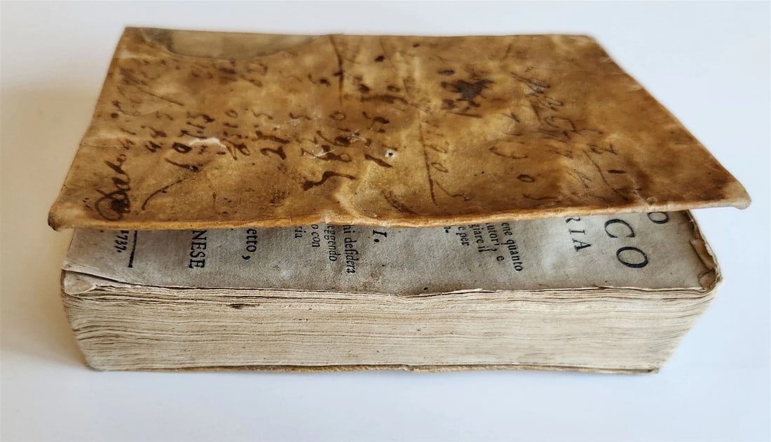 1737 ARITHMETIC TREATISE in ITALIAN antique Trattato aritmetico VELLUM BINDING - 4