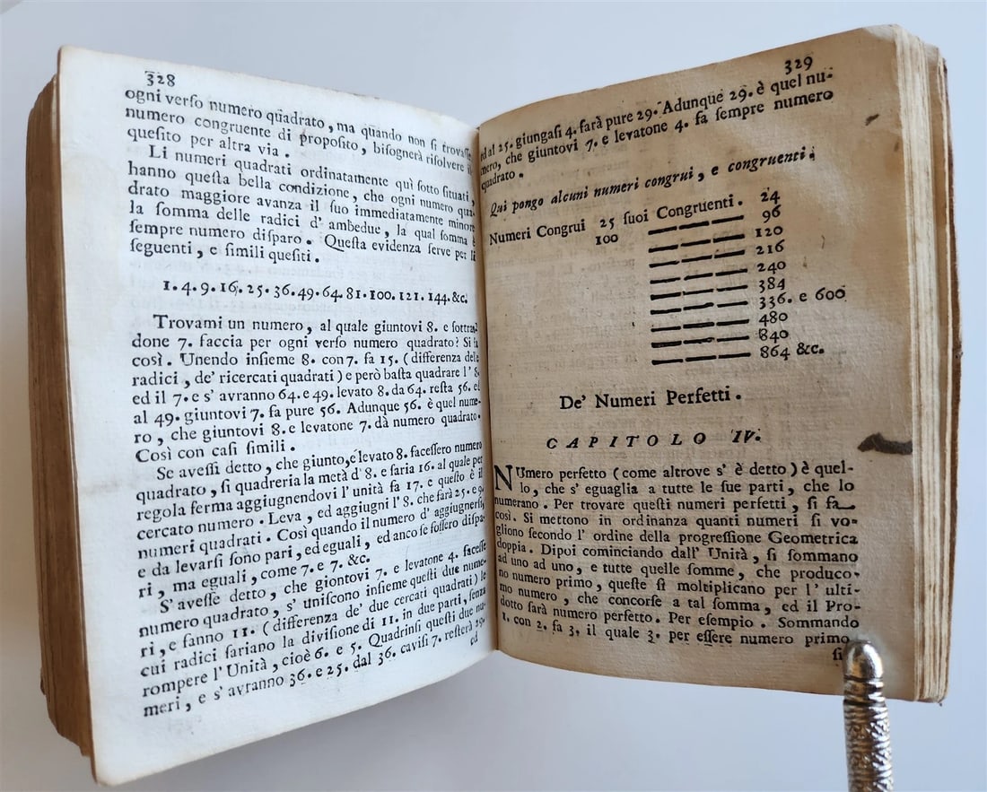 1737 ARITHMETIC TREATISE in ITALIAN antique Trattato aritmetico VELLUM BINDING - 6