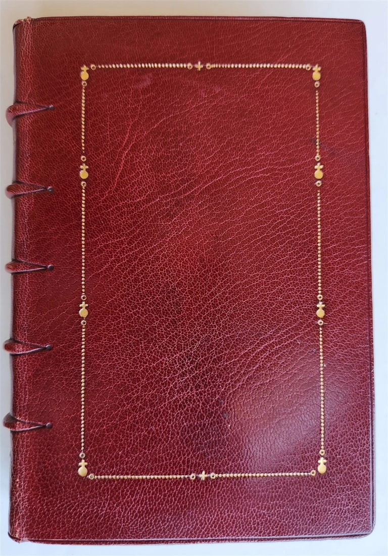 1895 BOOK of CHRISTMAS VERSE antique ILLUSTRATED by Walter Crane SIGNED BINDING - 4