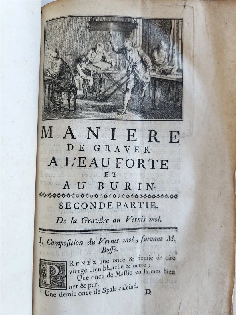 1745 ILLUSTRATED TREATISE on COPPER ENGRAVING antique DE LA MANIÈRE DE GRAVER - 14