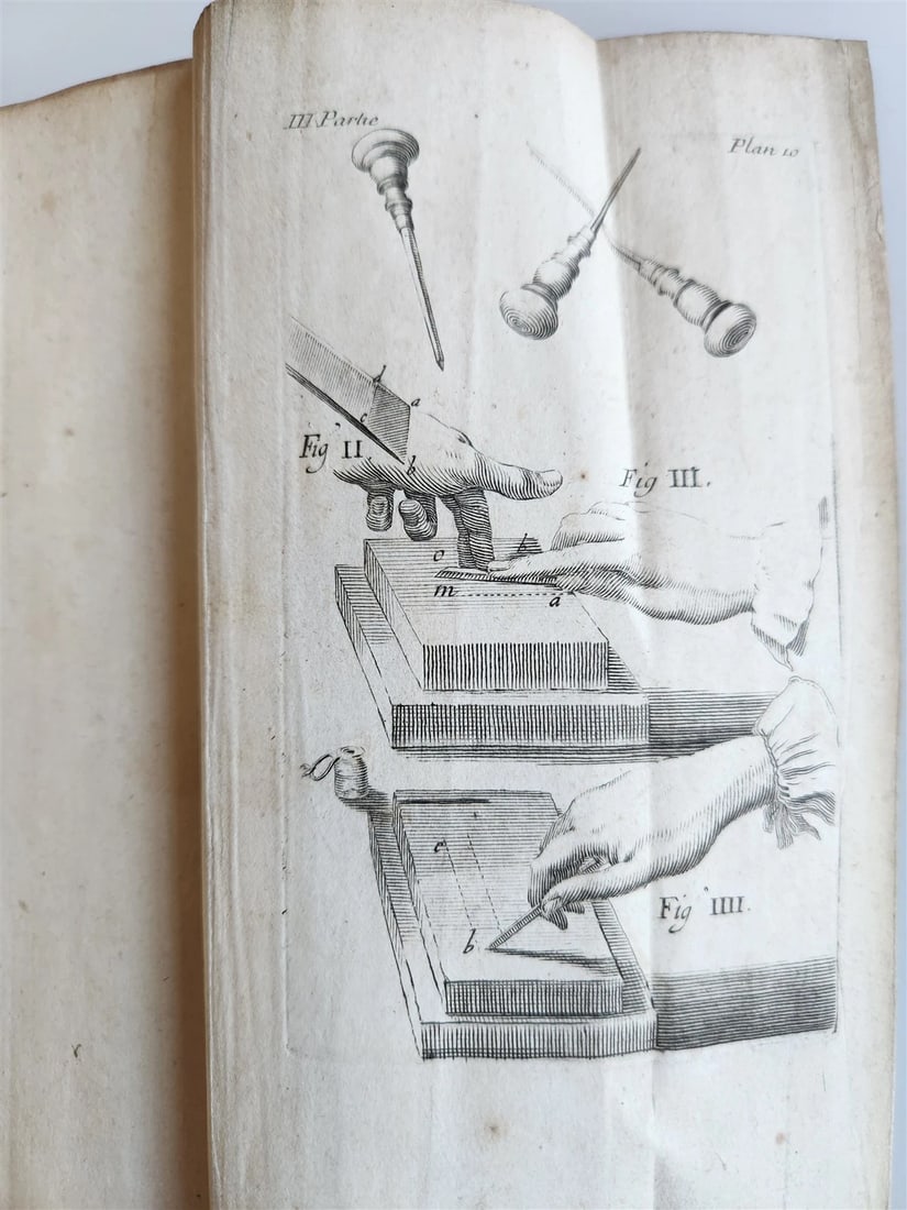 1745 ILLUSTRATED TREATISE on COPPER ENGRAVING antique DE LA MANIÈRE DE GRAVER - 15